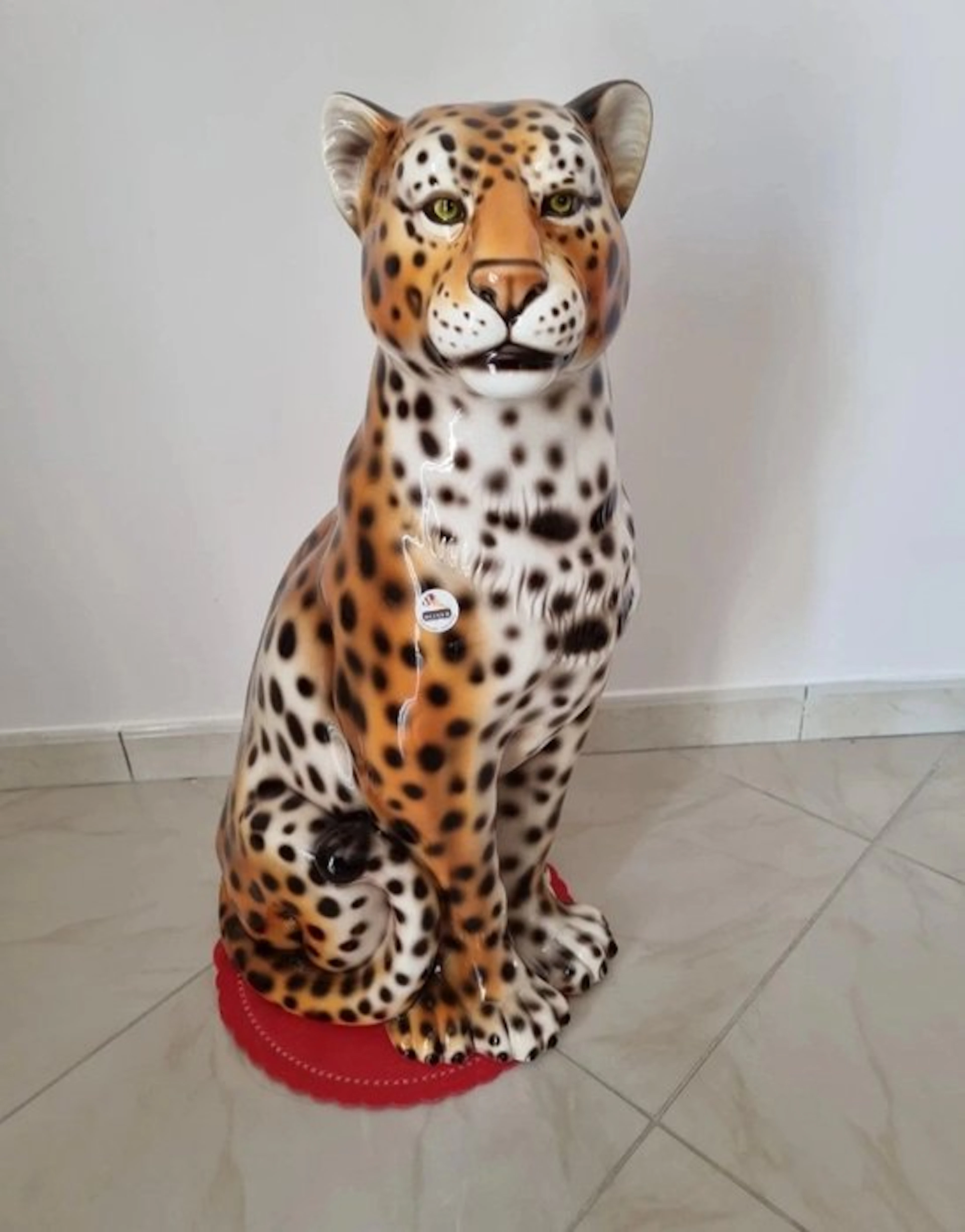 Ceramic leopard, 74 cm - Ceramic - Italy - Late 20th century