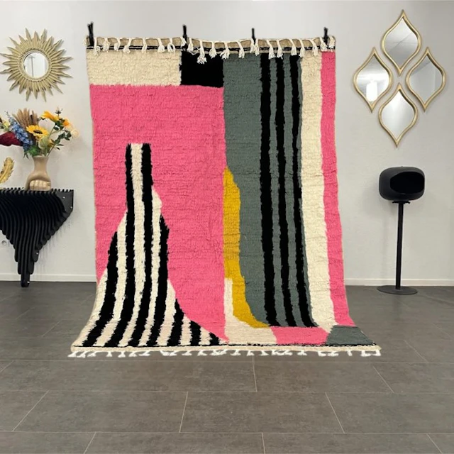 Azilal Berber rug – 100% wool – Handcrafted - Carpet...