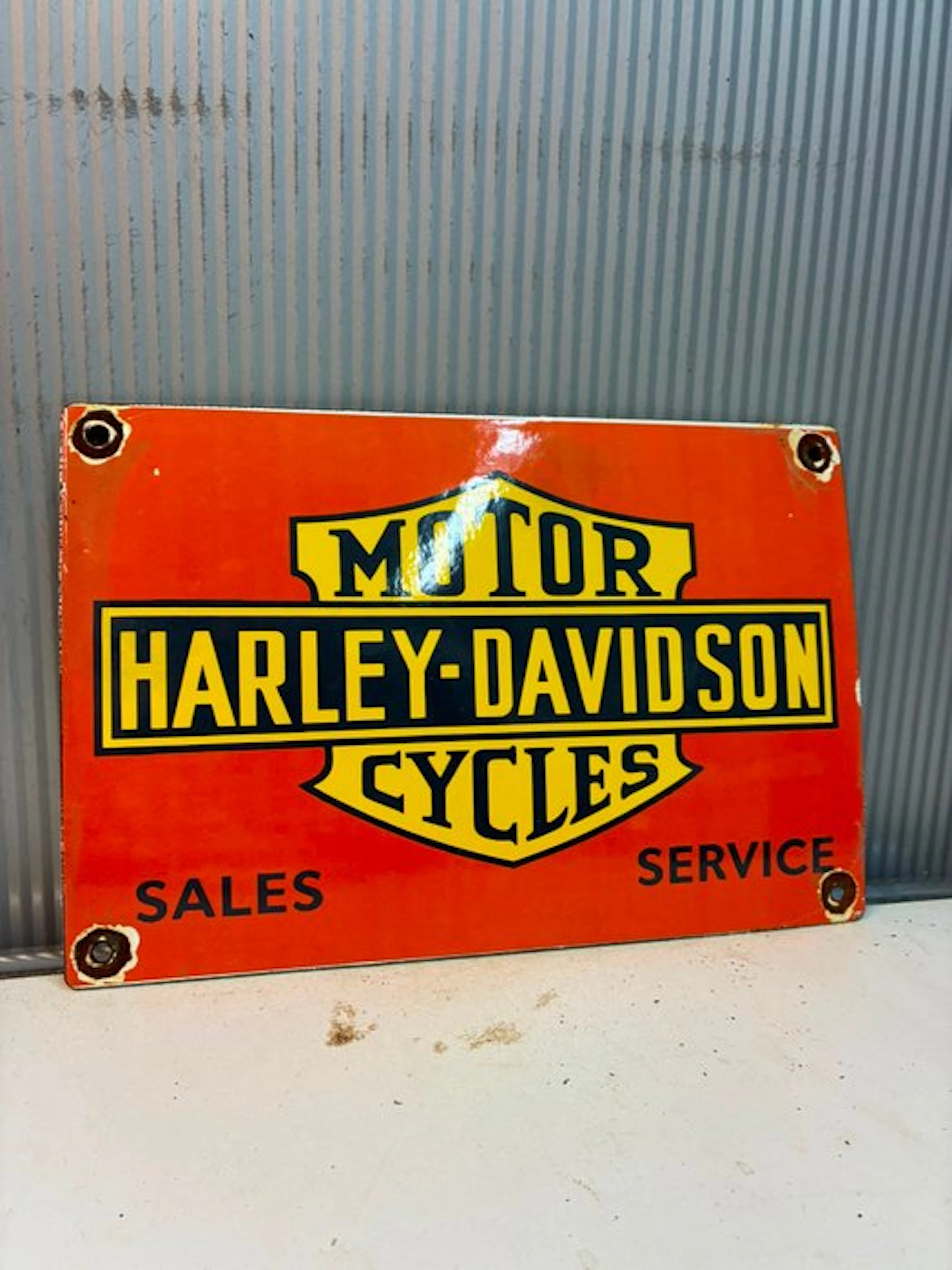 Harley-Davidson Motorcycles – Sales & Service Reclamebord - Enamel