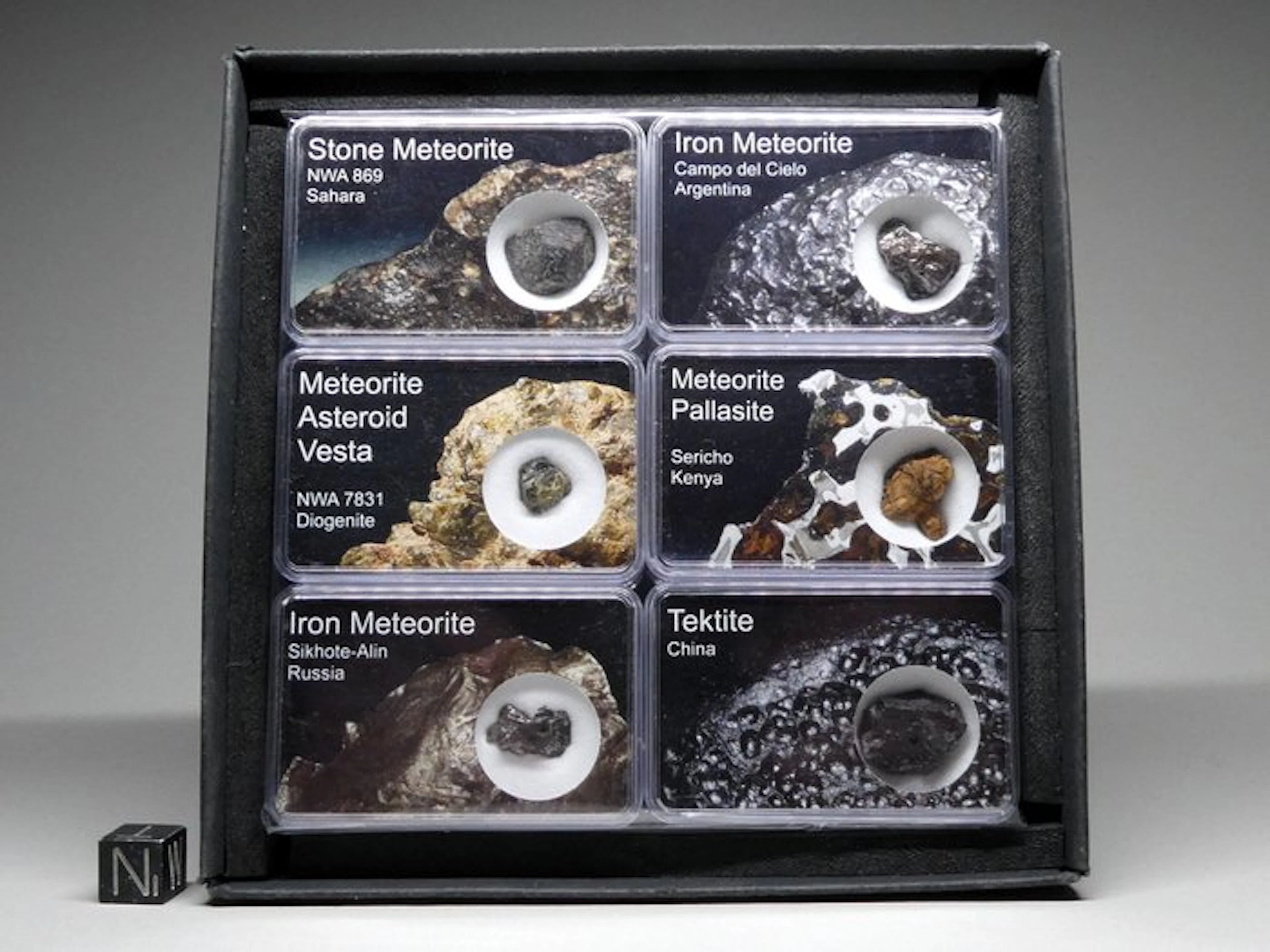 Meteorite Collection - 5 Meteorites + 1 Tektite - starter - 6 st