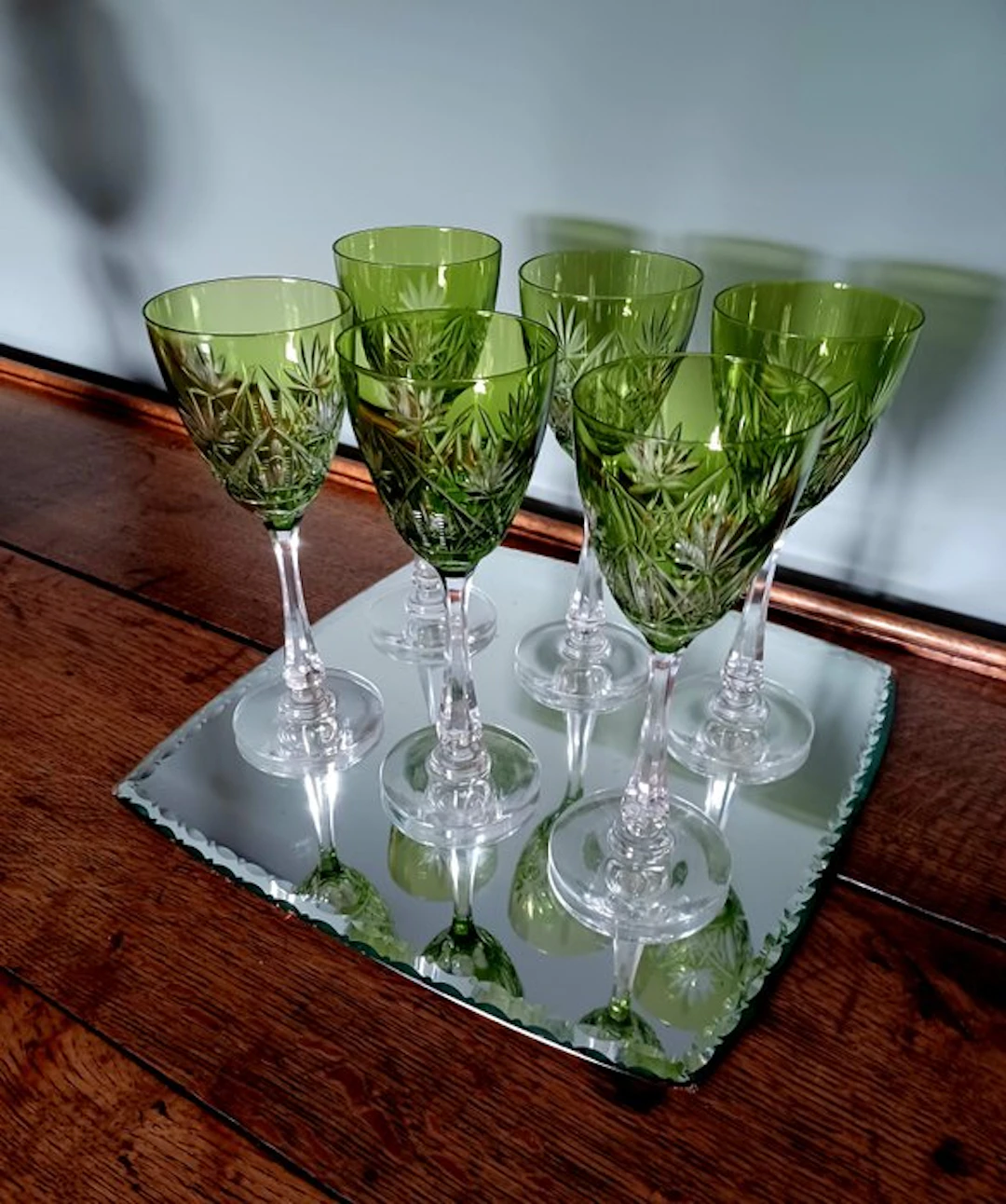 Val Saint Lambert - Wine glass (6) - Crystal - Lubin Model