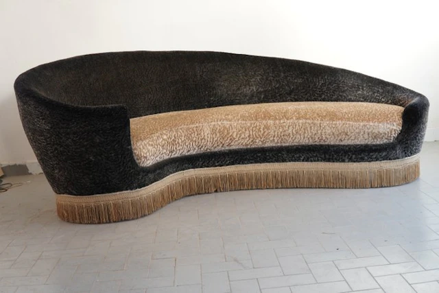 Federico Munari - Sofa - Wood, Velvet - we ship worldwide