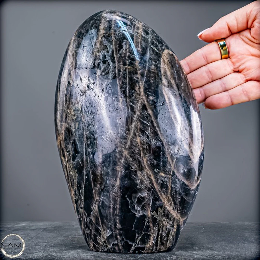 Majestic Moonstone Freeform – Expressive natural art with...