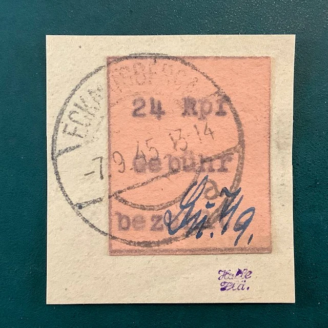 Germany - Local postal areas 1945 - Eckartsberga: 24 Pf...