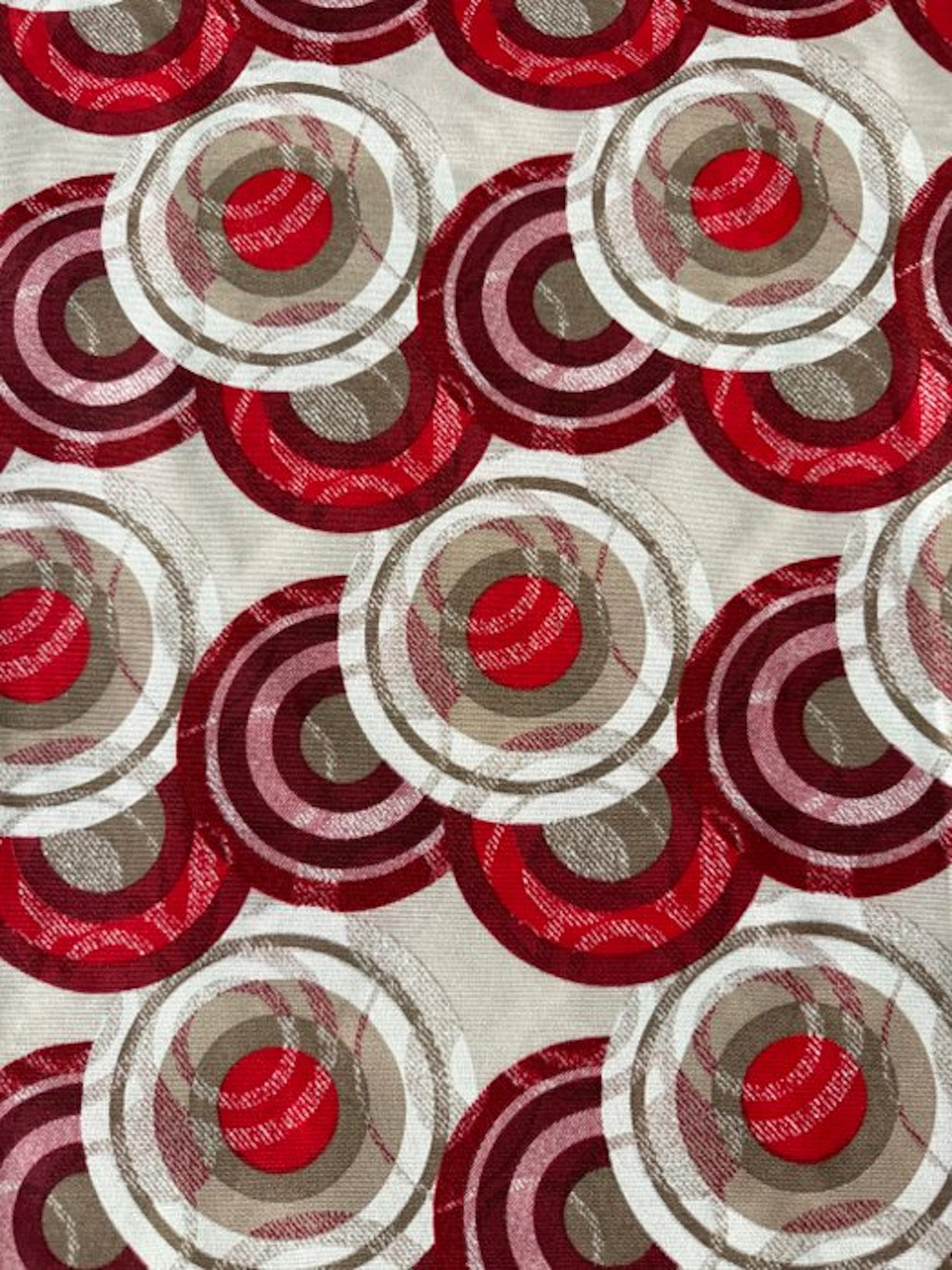 Retro-futuristic - optical Space Age red multicolor - Textile - 2.72 m - 2.38 m