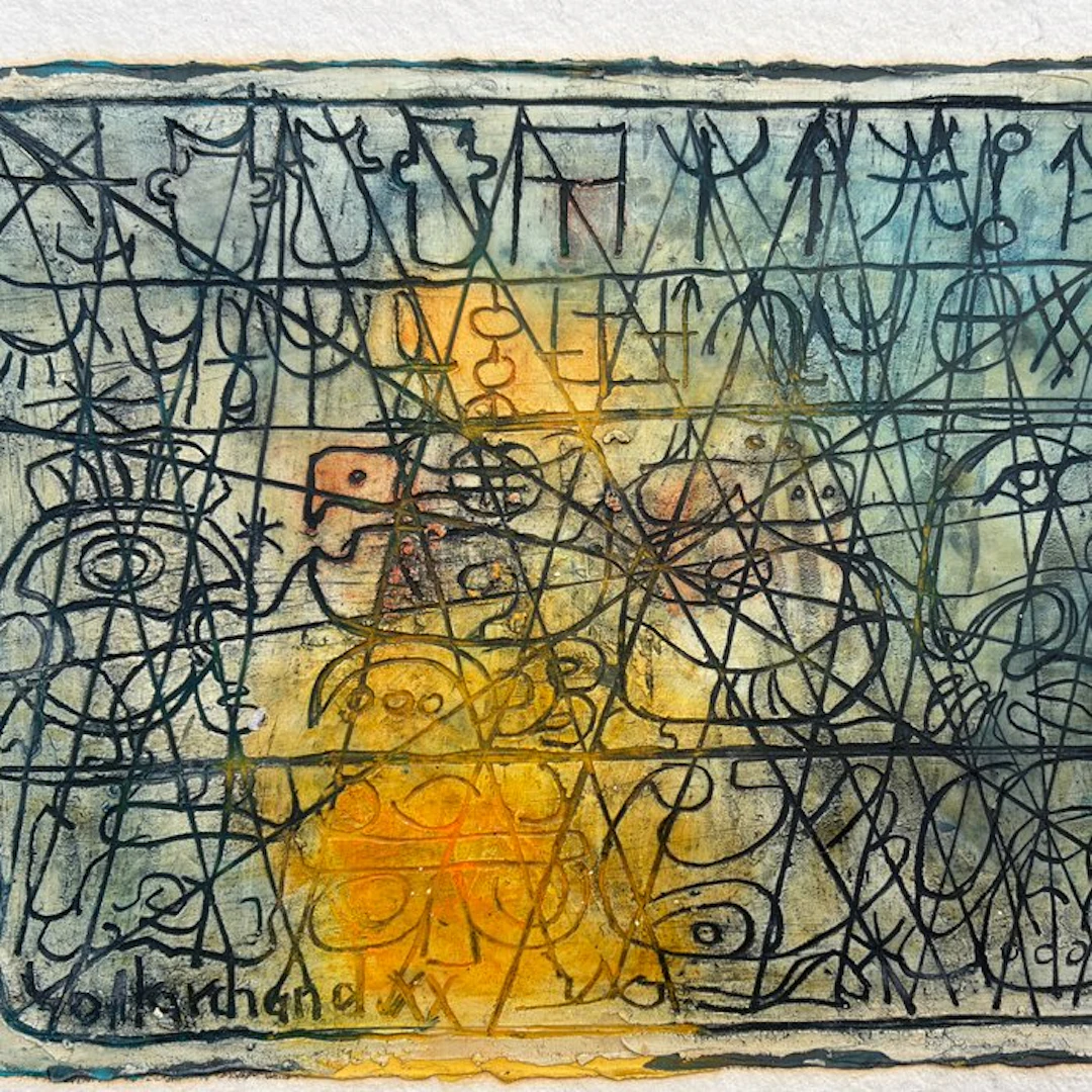 Yo Marchand (1936) - Composition rupestre - Art brut...