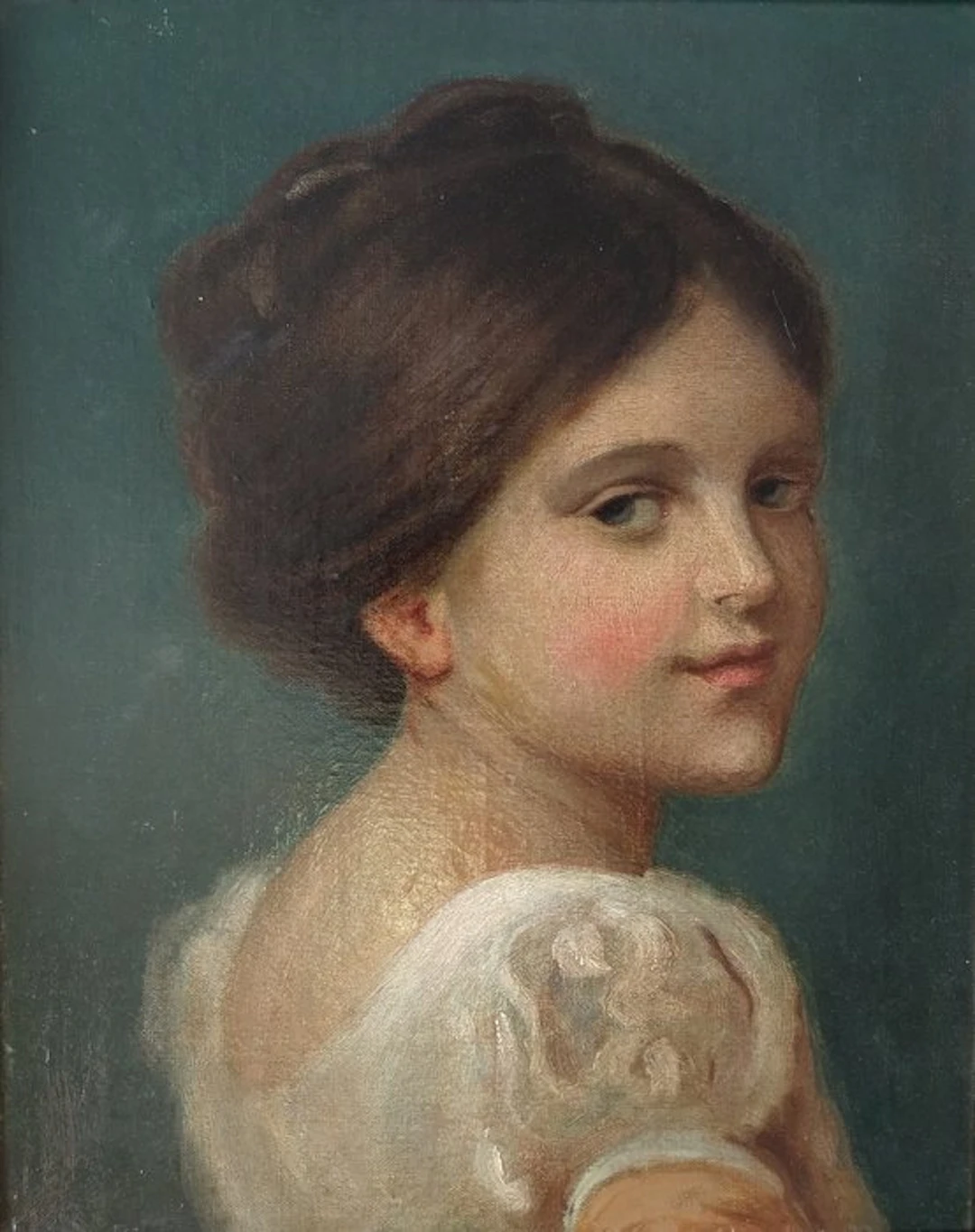 French school (XIX) - Portret van een meisje