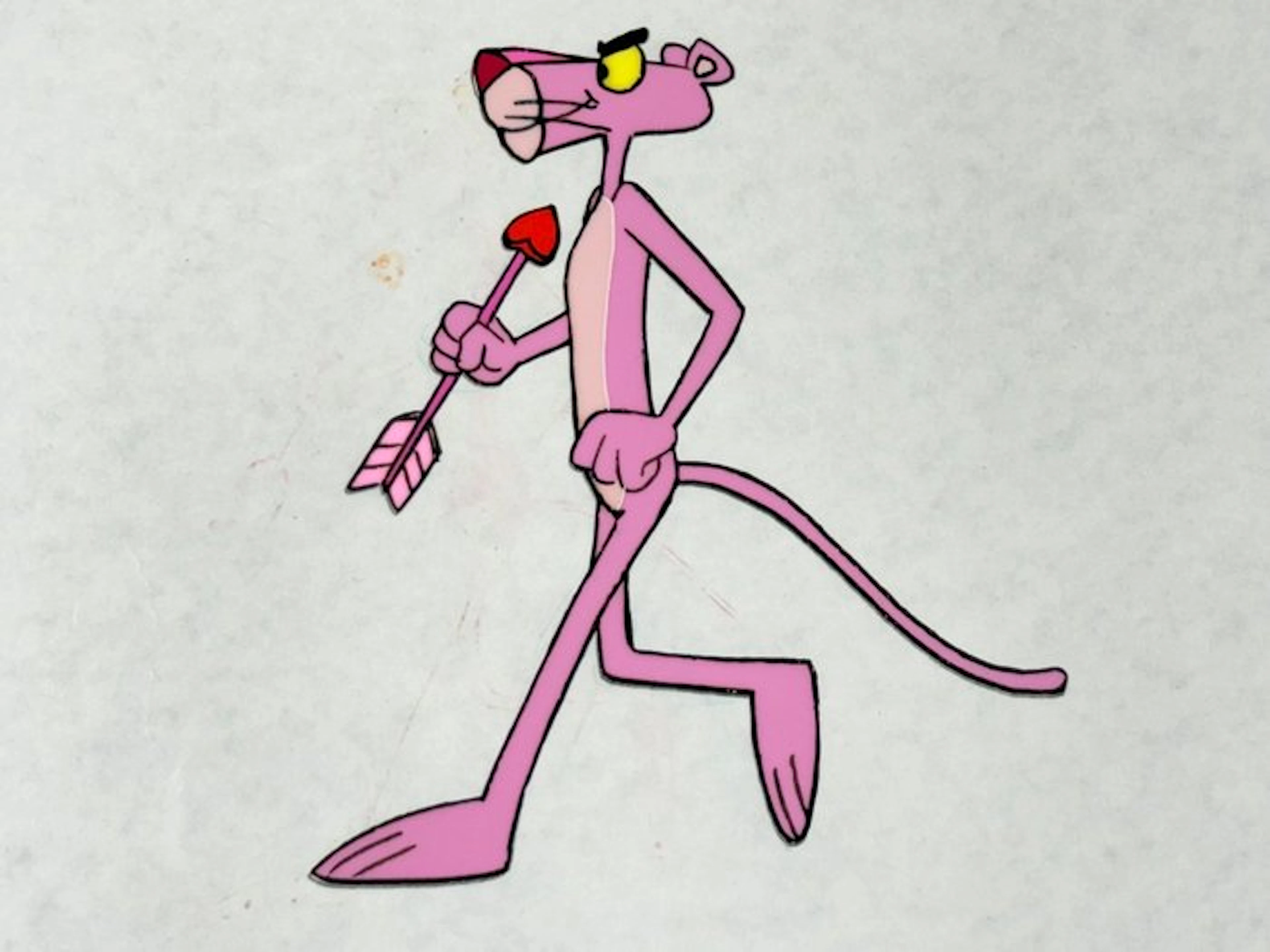 Friz Freleng - Original animation cel and drawing of Pink...