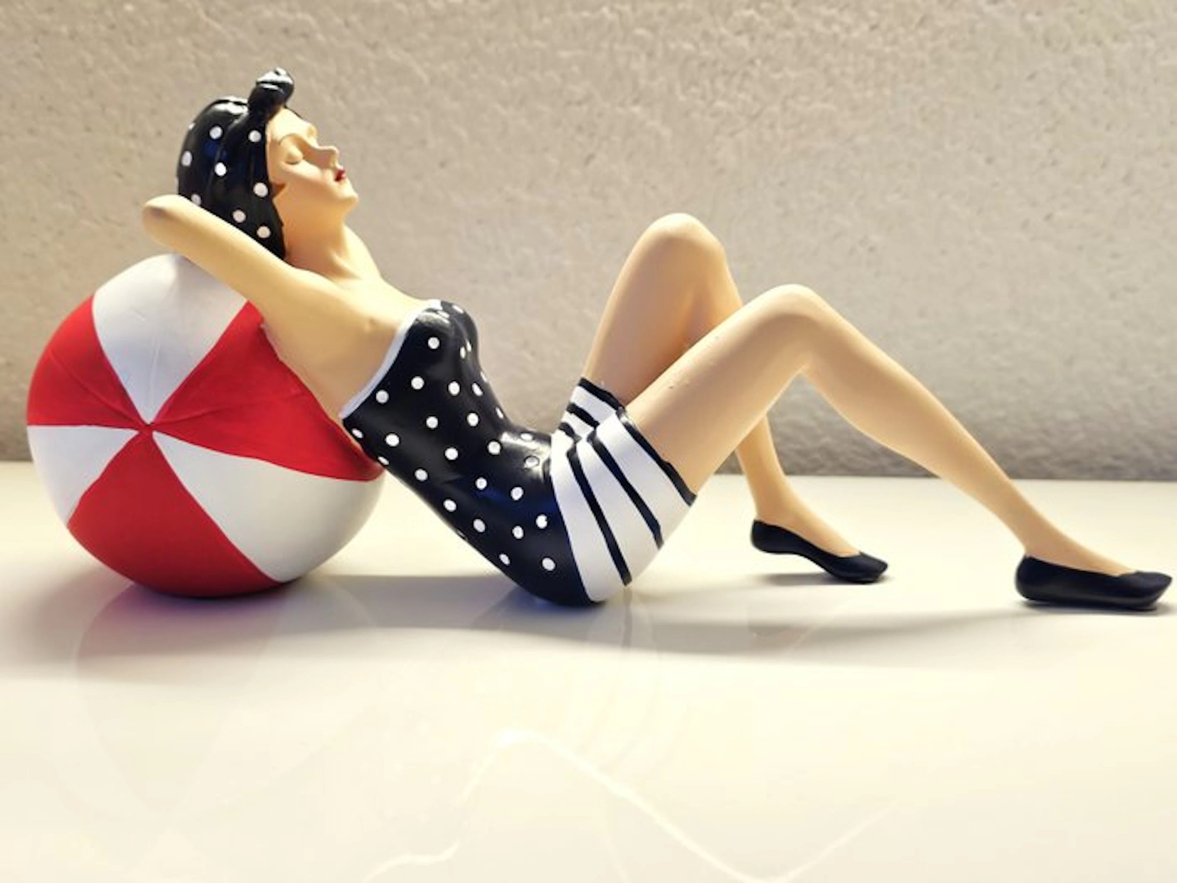 Sculpture, Baddame Jaren '50 - 28 cm - resin