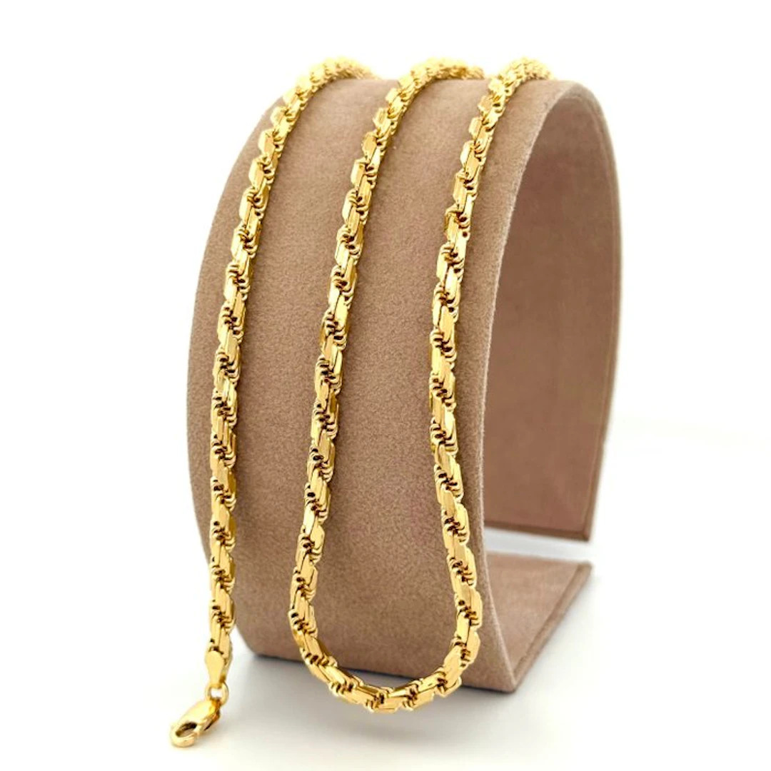 Handmade - Necklace - Solid Link Chain - 12.3 g - 18 kt. Yellow gold