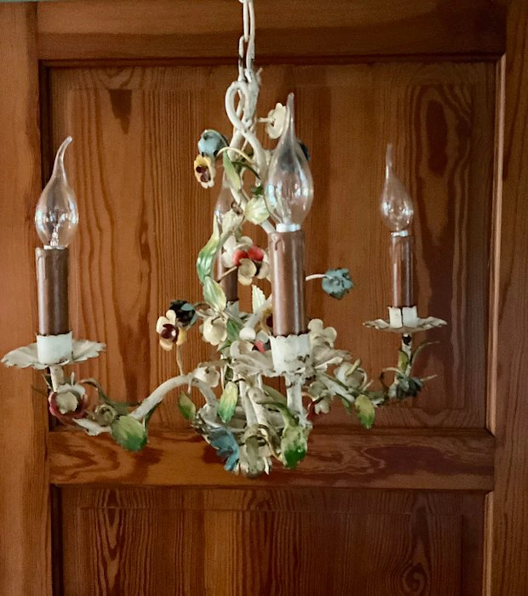 Pendant ceiling lamp - little crown - Steel - Italian flower crown