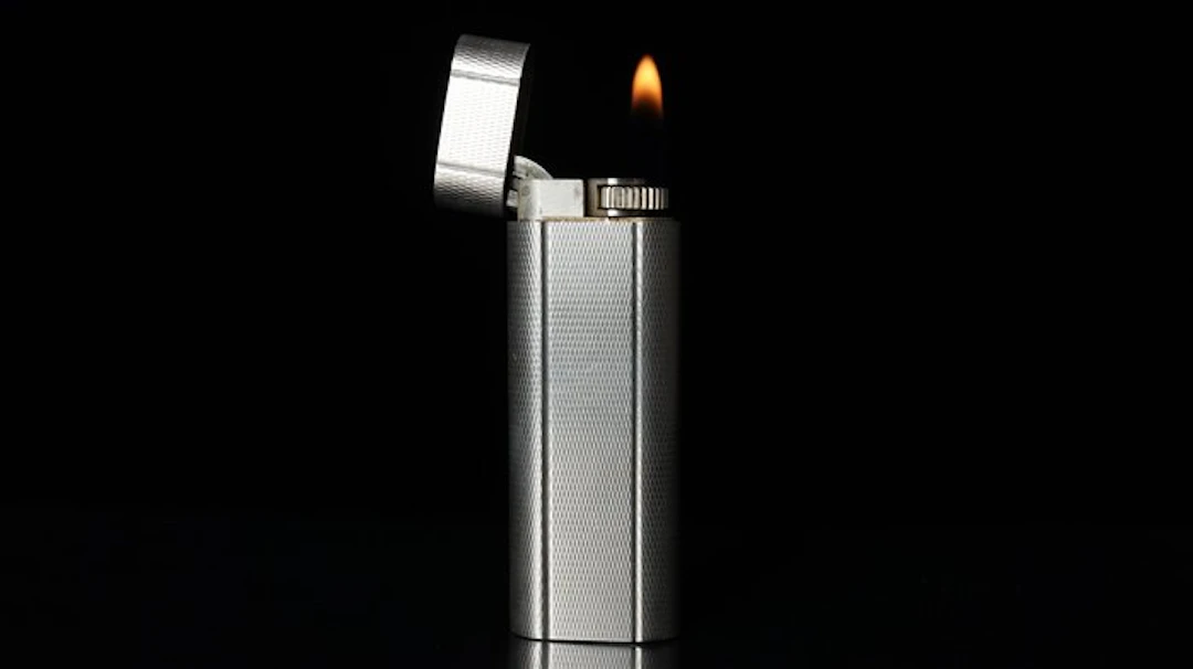 Cartier - Grain d'orge Pattern Vintage gas Lighter - Lighter - Silver plated