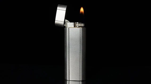 Cartier - Grain d'orge Pattern Vintage gas Lighter - Lighter - Silver plated
