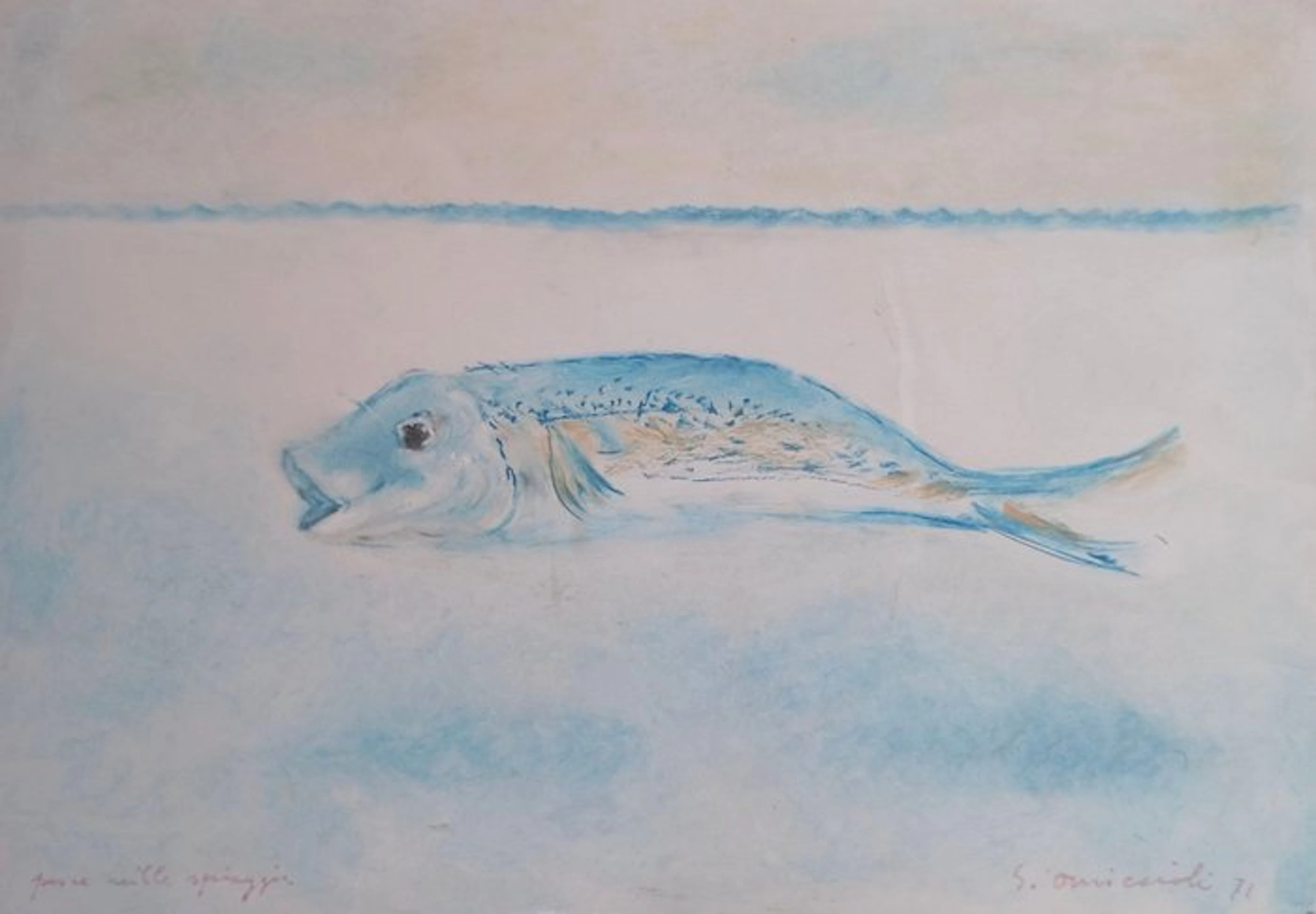Giovanni Omiccioli (1901-1975) - Pesce nelle spiagge