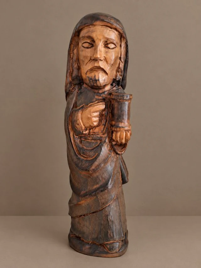 Statue, Houten heiligen beeld - 32 cm - Wood