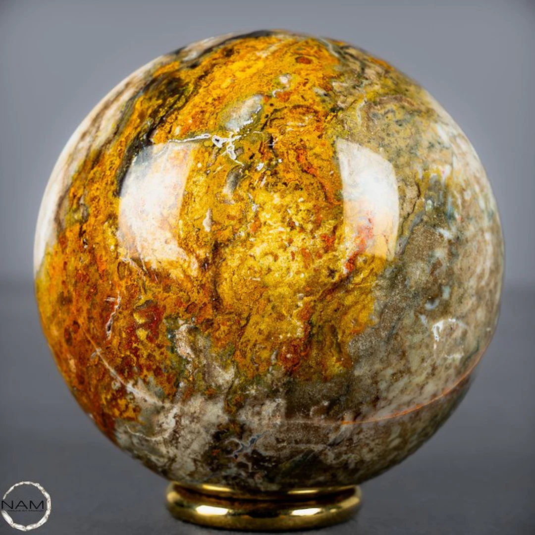 Natural Bumblebee Jasper as a sphere - very rarely- 338.15 g