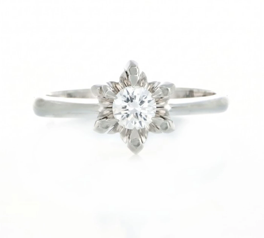 No reserve price - Ring - 18 kt. White gold - 0.25ct. tw. Diamond (Natural)