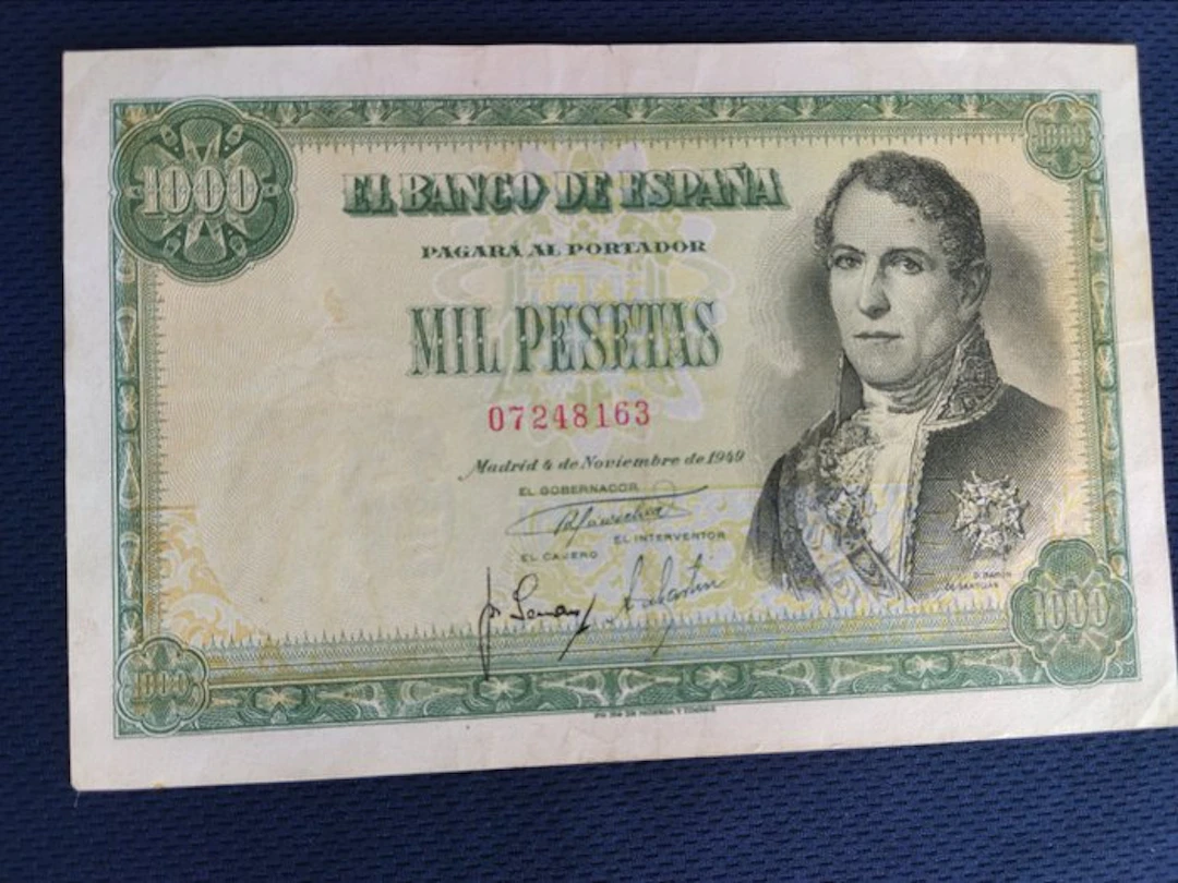 Spain. – 1000 Pesetas 1949 - Pick 138 - Sin Serie (No reserve price)