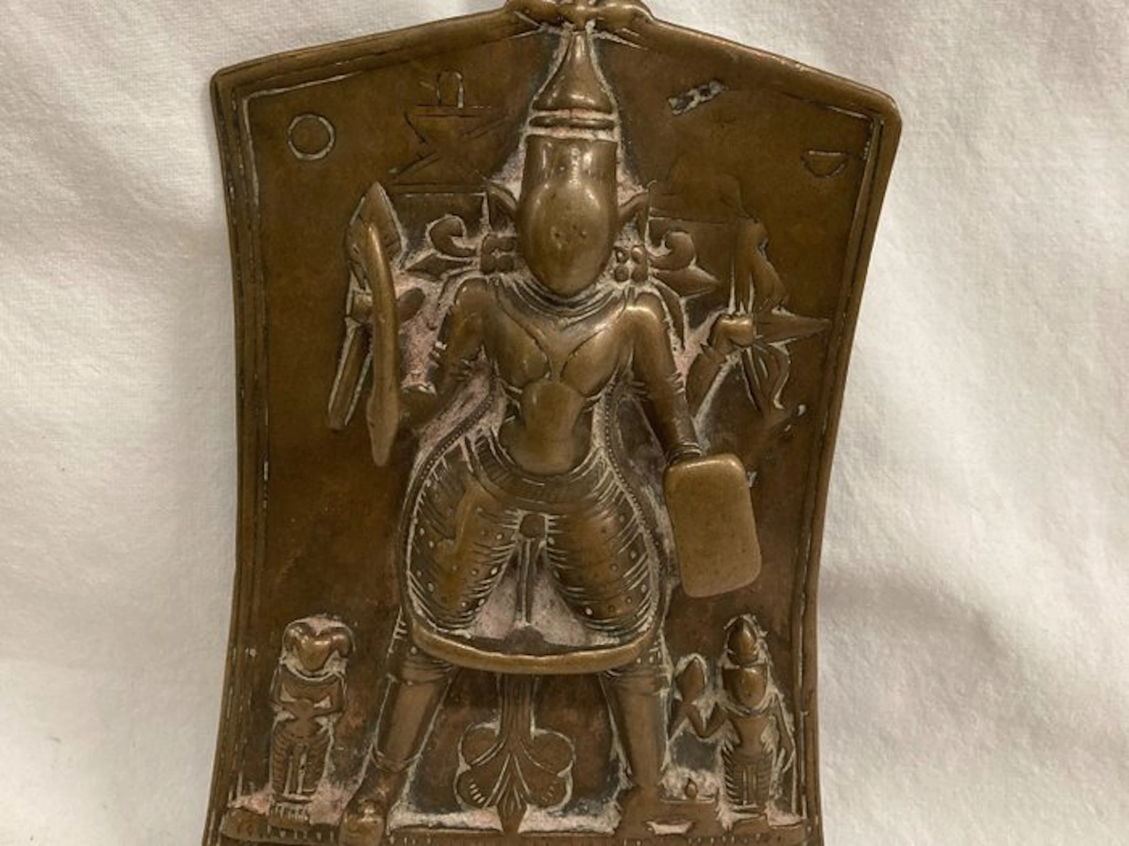 Khandoba votive plaque - Bronze - India - 18th-19th century