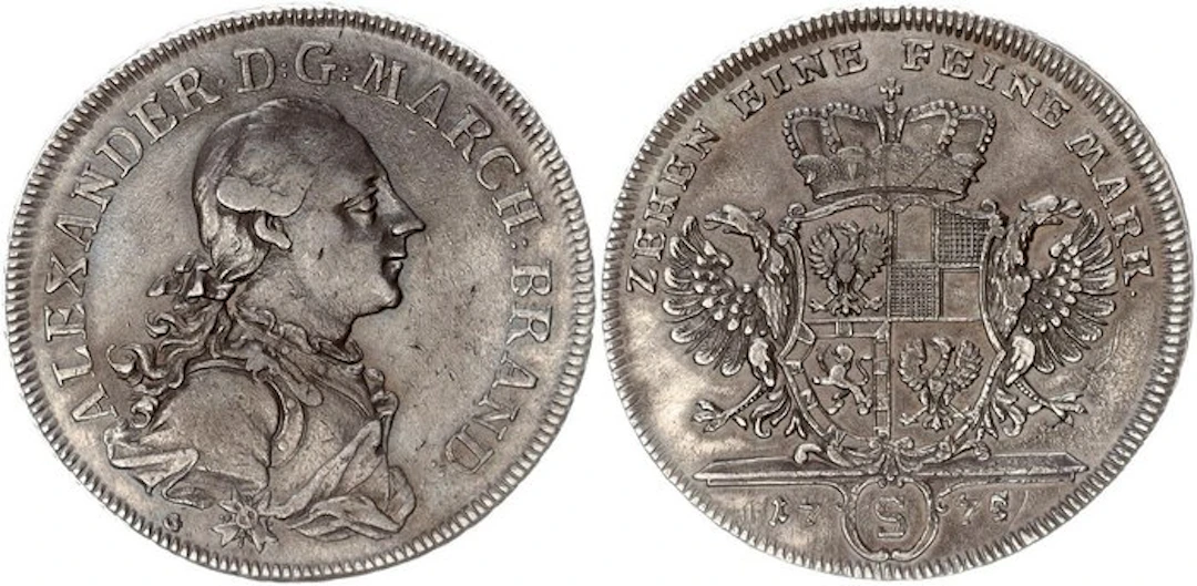 Deutschland Brandenburg-Ansbach. Alexander. Konventionstaler 1775