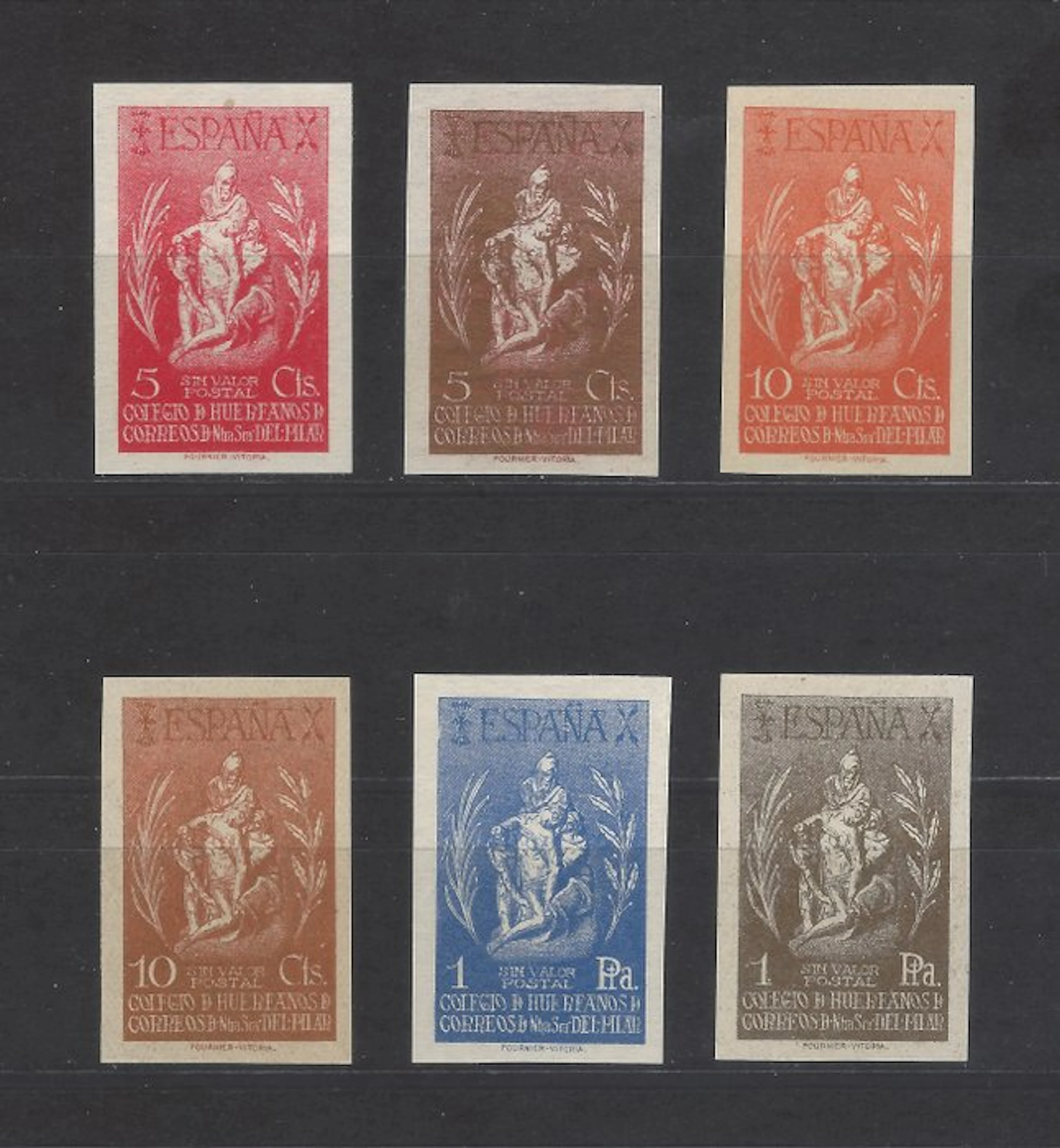 Spain 1938 - Very Rare Charity with Color Errors