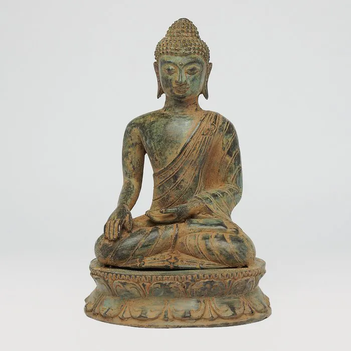 Statue, No Reserve Price - Patinated Buddha Statue