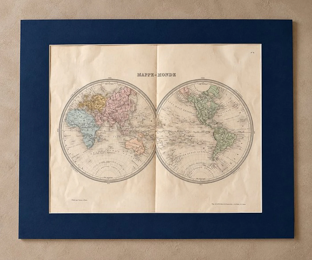 France - World Map; Furne - Atlas Universel de Géographie...