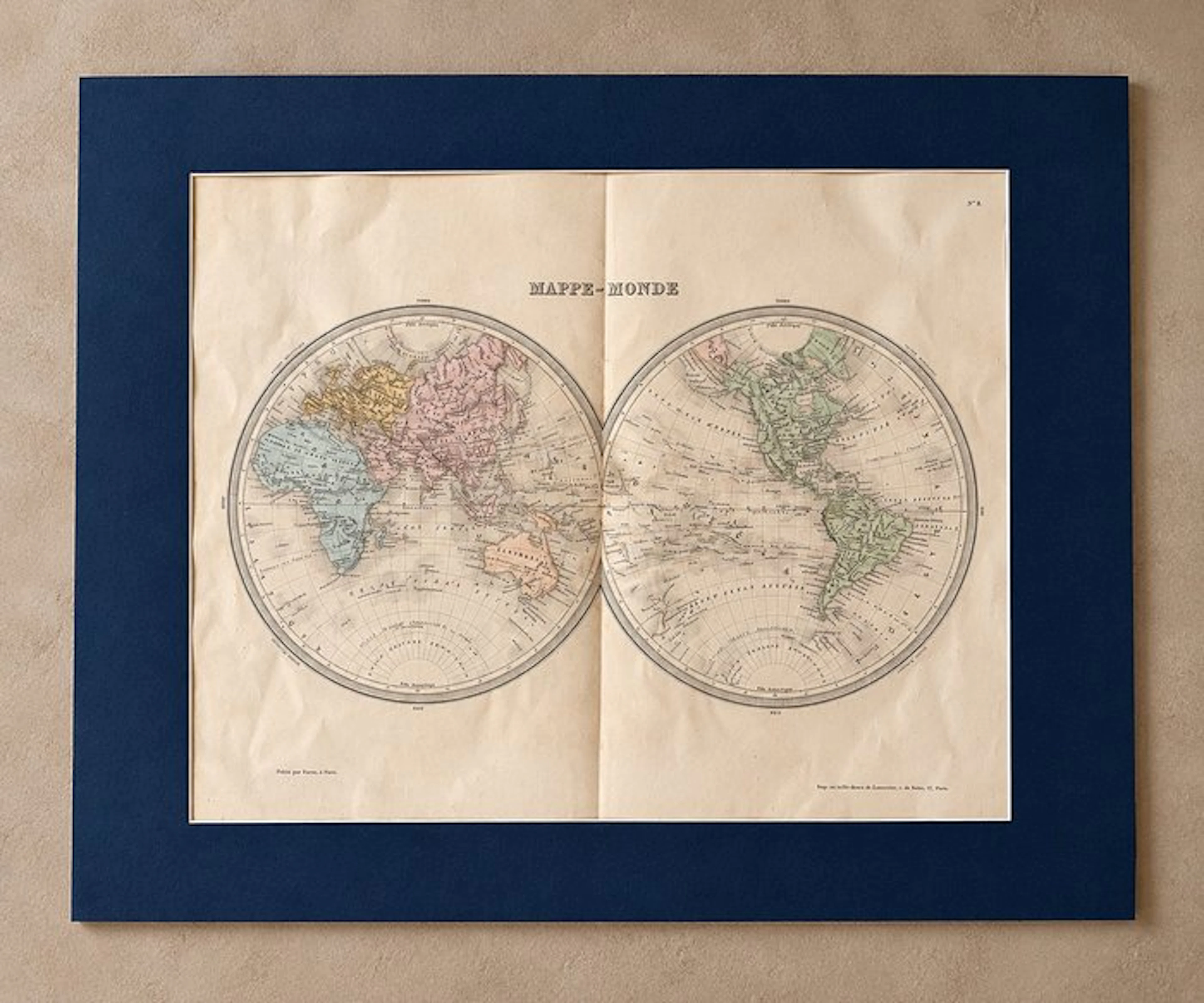 France - World Map; Furne - Atlas Universel de Géographie...