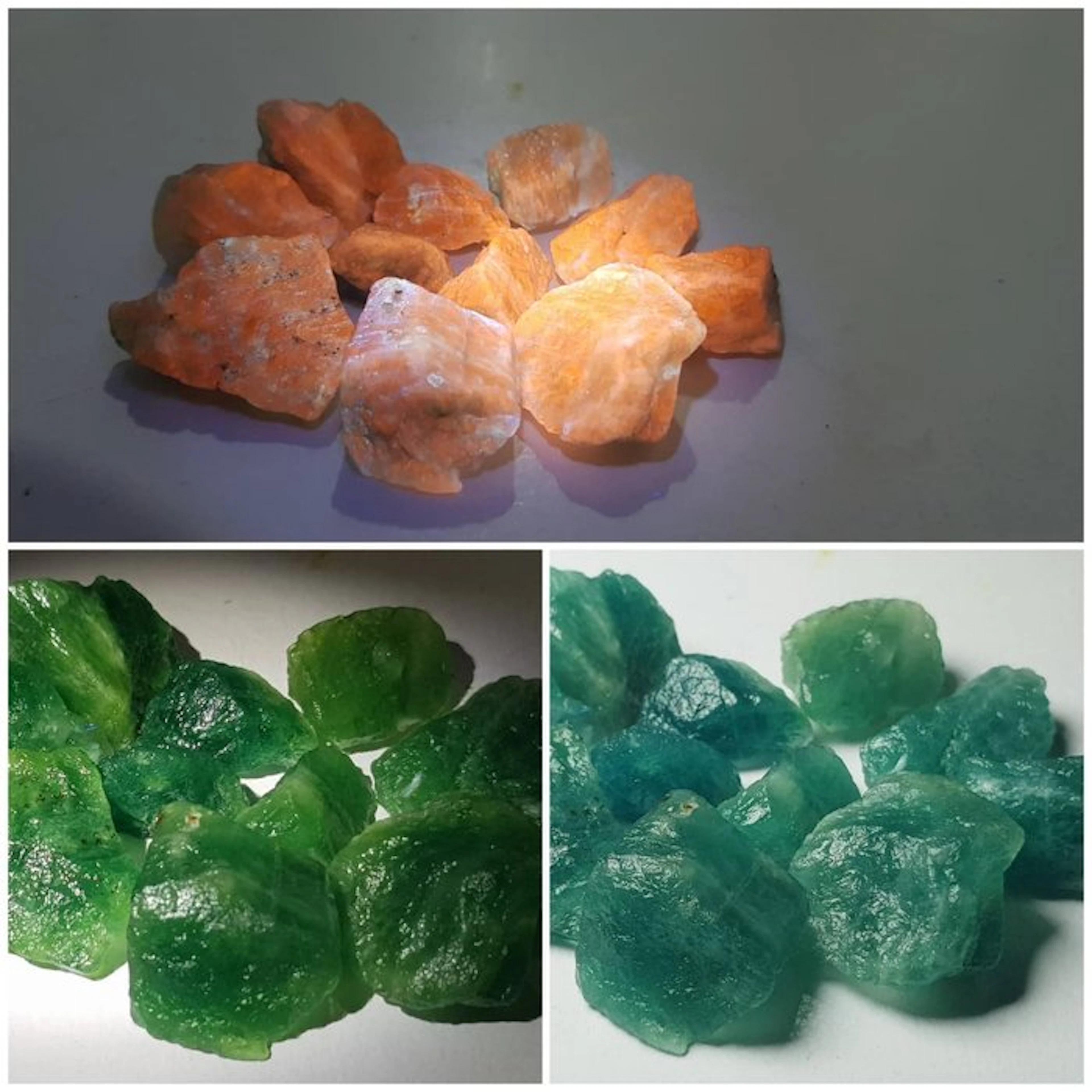 Big sizes Florescent rare Hauynite under UV light Rough- 79 g - (11)