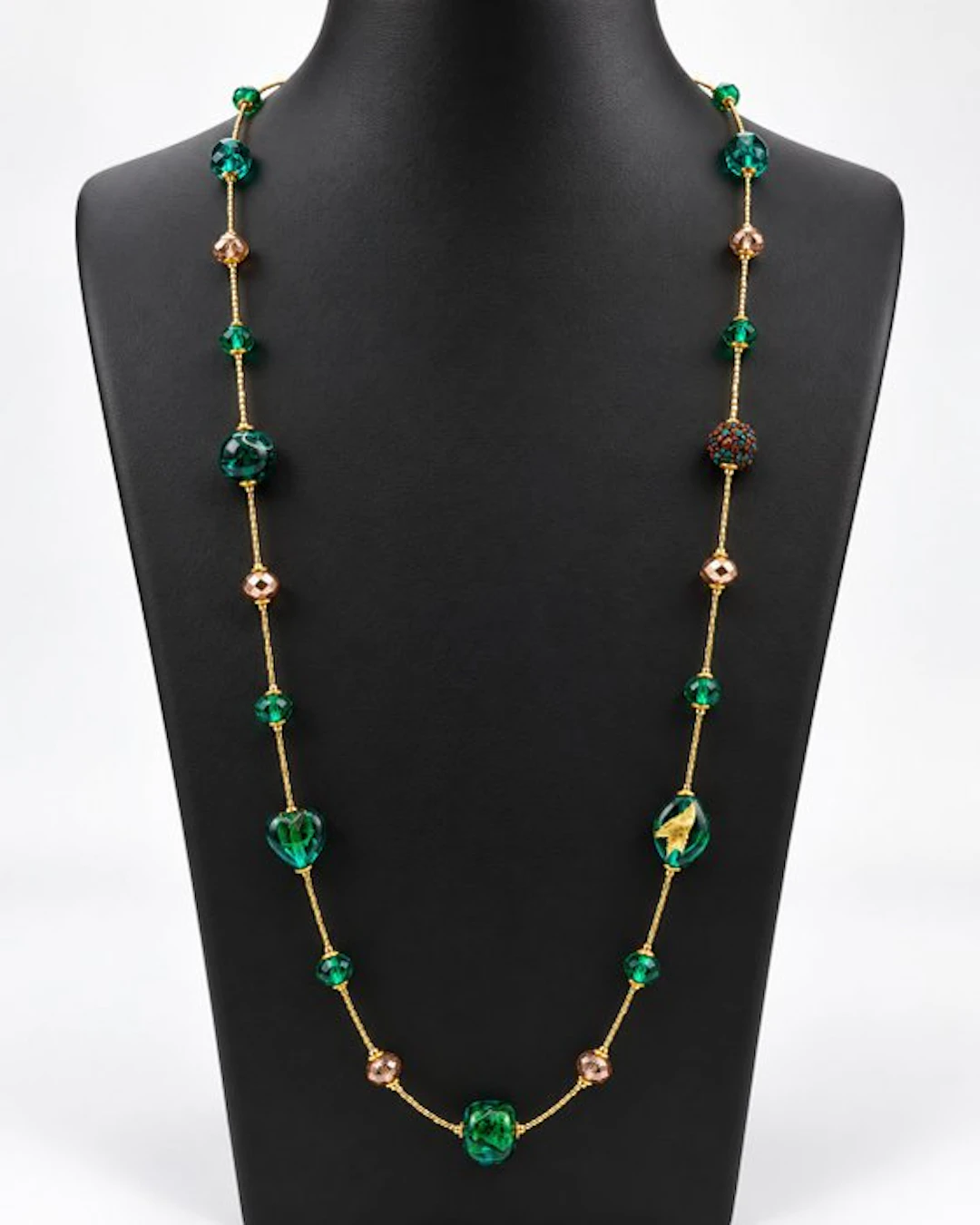 24 kt. - Murano glass, Yellow gold - Necklace - submerged gold leaf