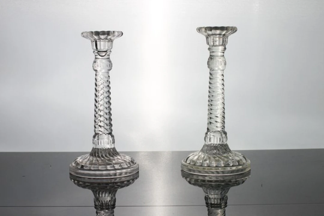 Candleholder - Persglas - Set of two Durover candlesticks...