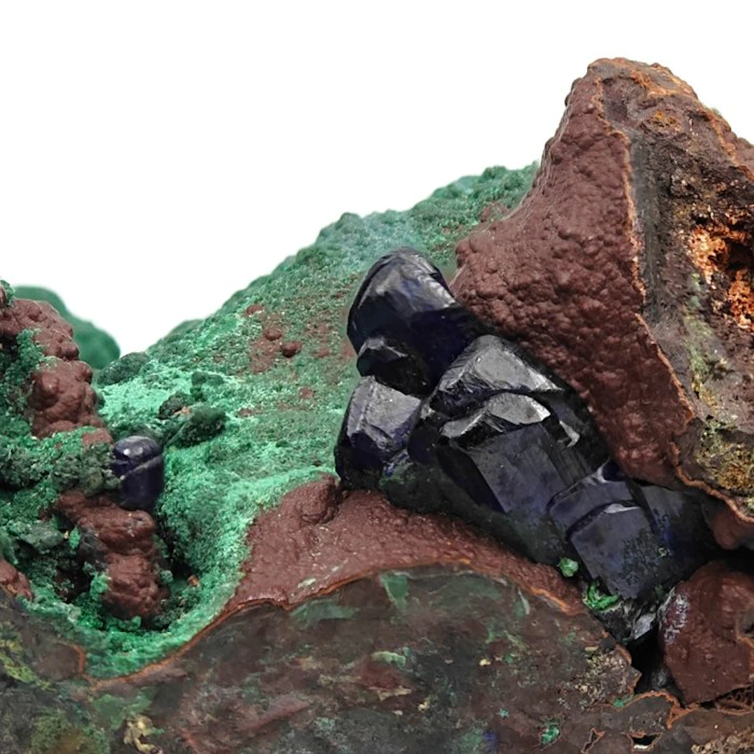 AZURITE APPEARANCE with GREEN MALACHITE