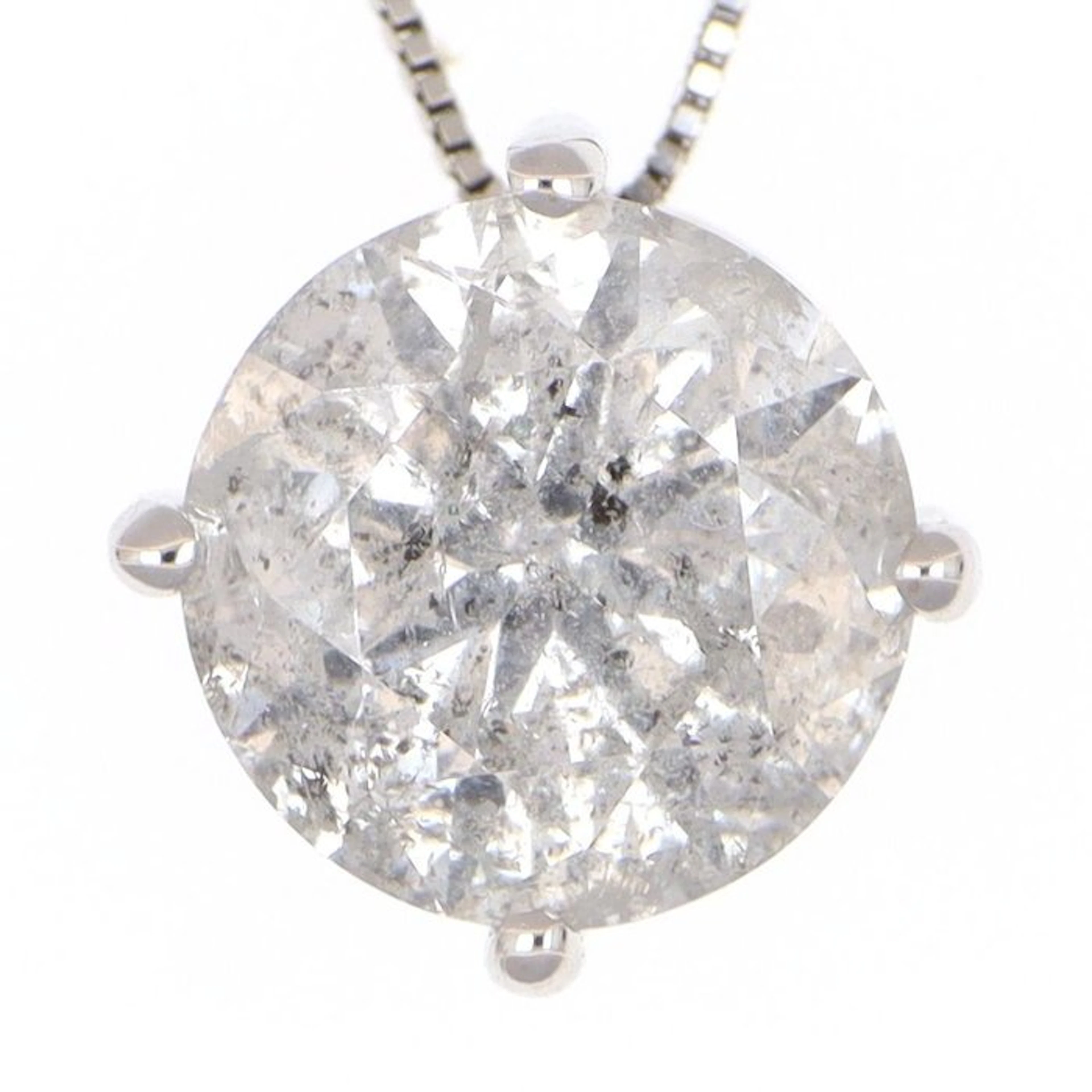 No reserve price - Necklace with pendant - 18 kt. White gold Diamond (Natural)