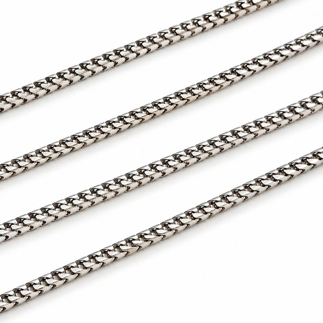 Necklace - 18 kt. White gold - Made in Italy - Handmade