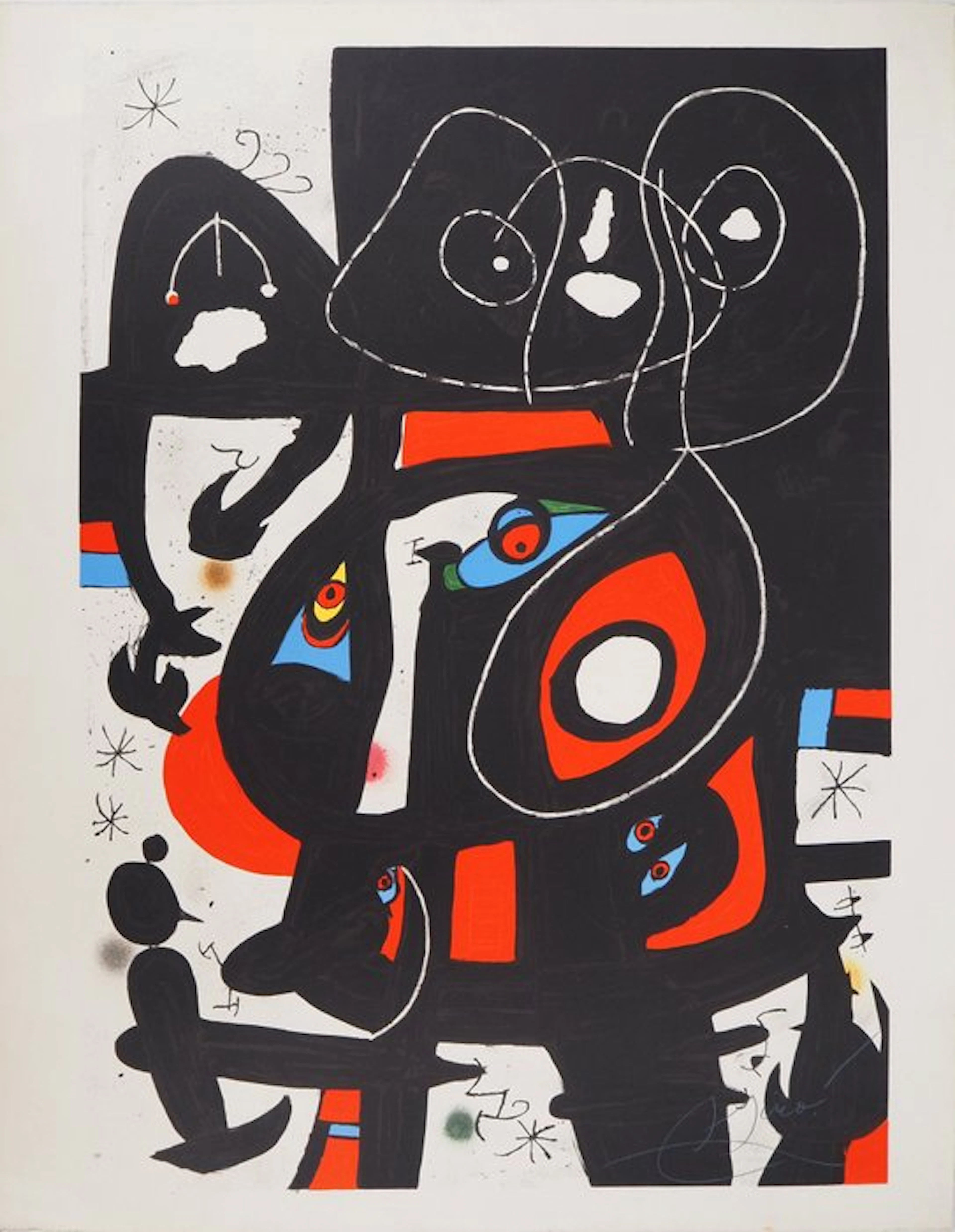 Joan Miro (1893-1983) - Femme surréaliste