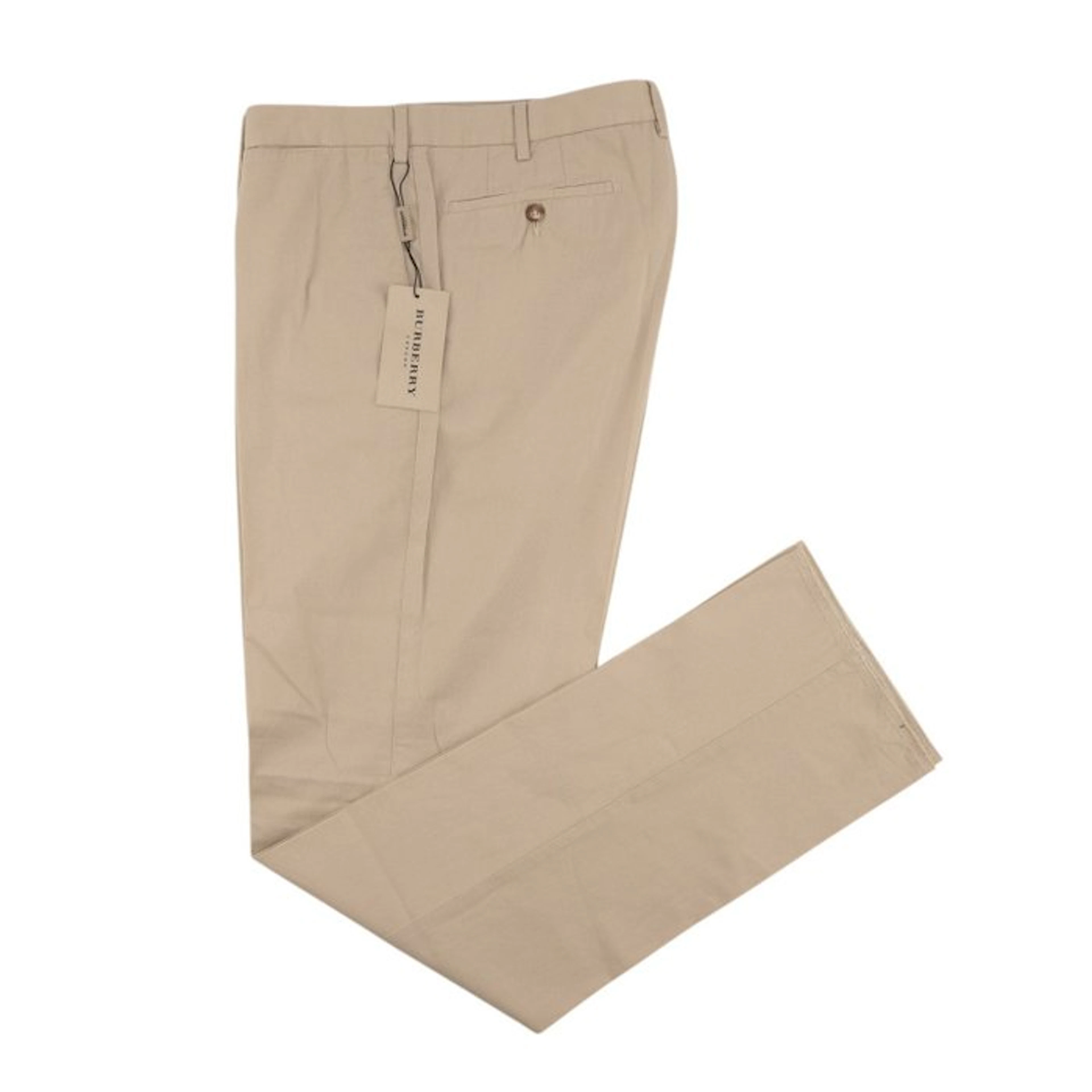 BURBERRY - 58 IT - Beige Chino Trouser Pant Cotton Slim...