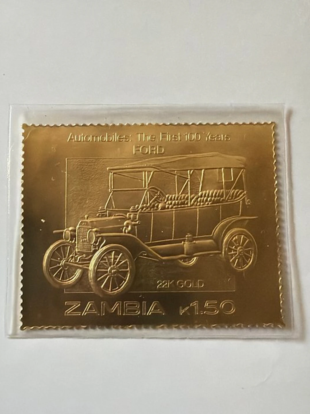 Zambia. Gold medal Ford, 1/50 Oz (.917) (No reserve price)