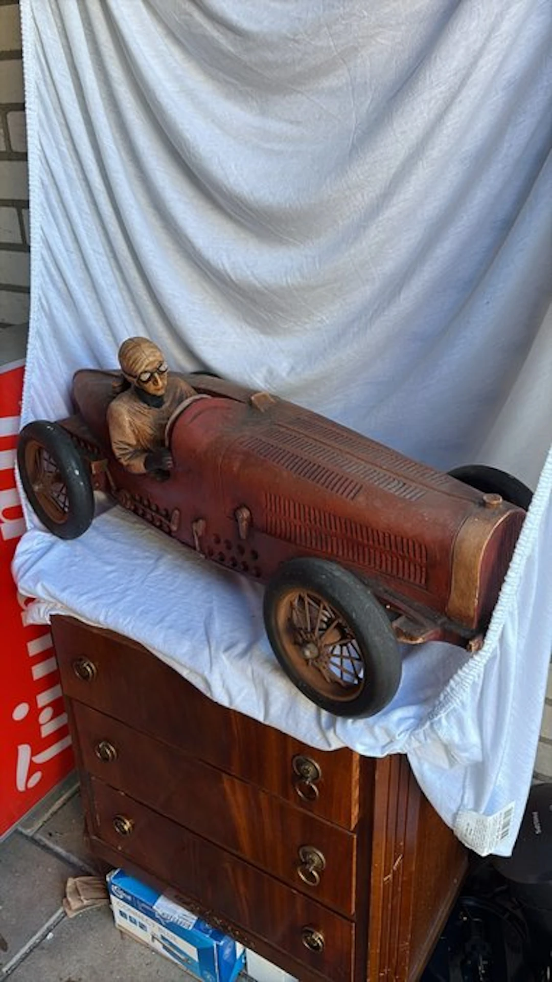 Decorative ornament - Vintage classic race car with...