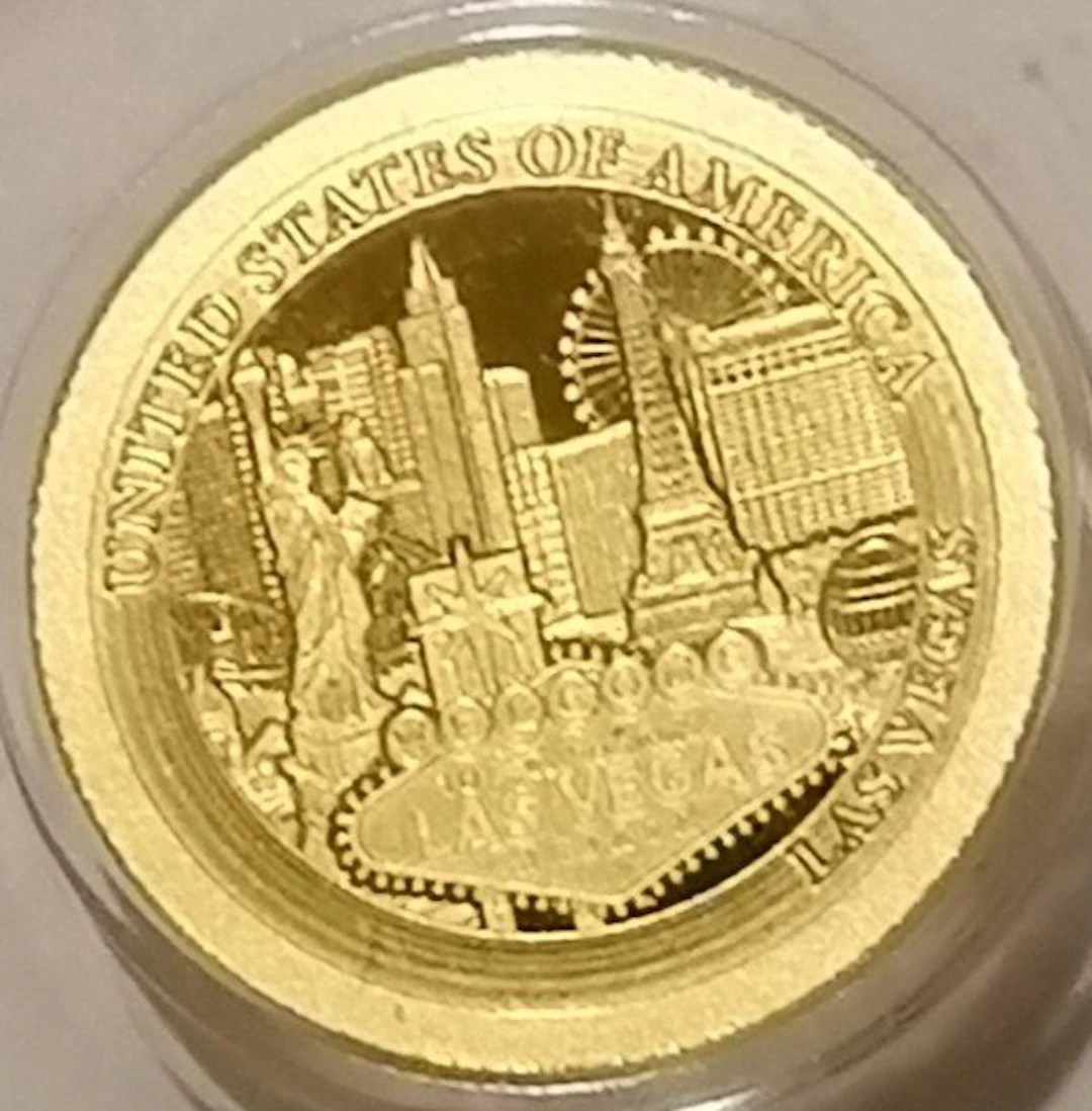 Gabon. 1.000 Francs CFA GoldCoin "Las Vegas" 1/100 oz 9999er Feingold