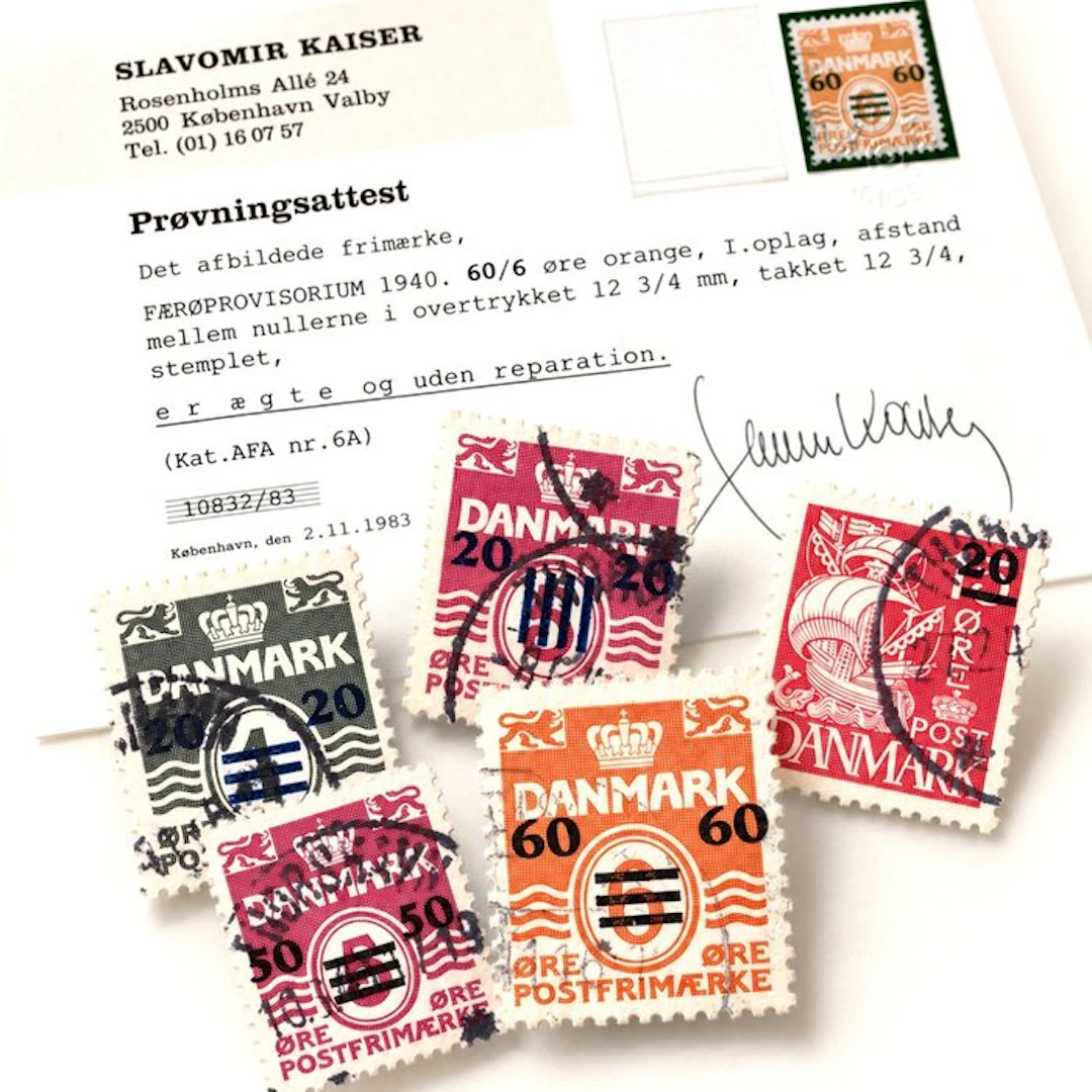 Denmark - Faroe provisional issues 1940/41 – Kaiser...