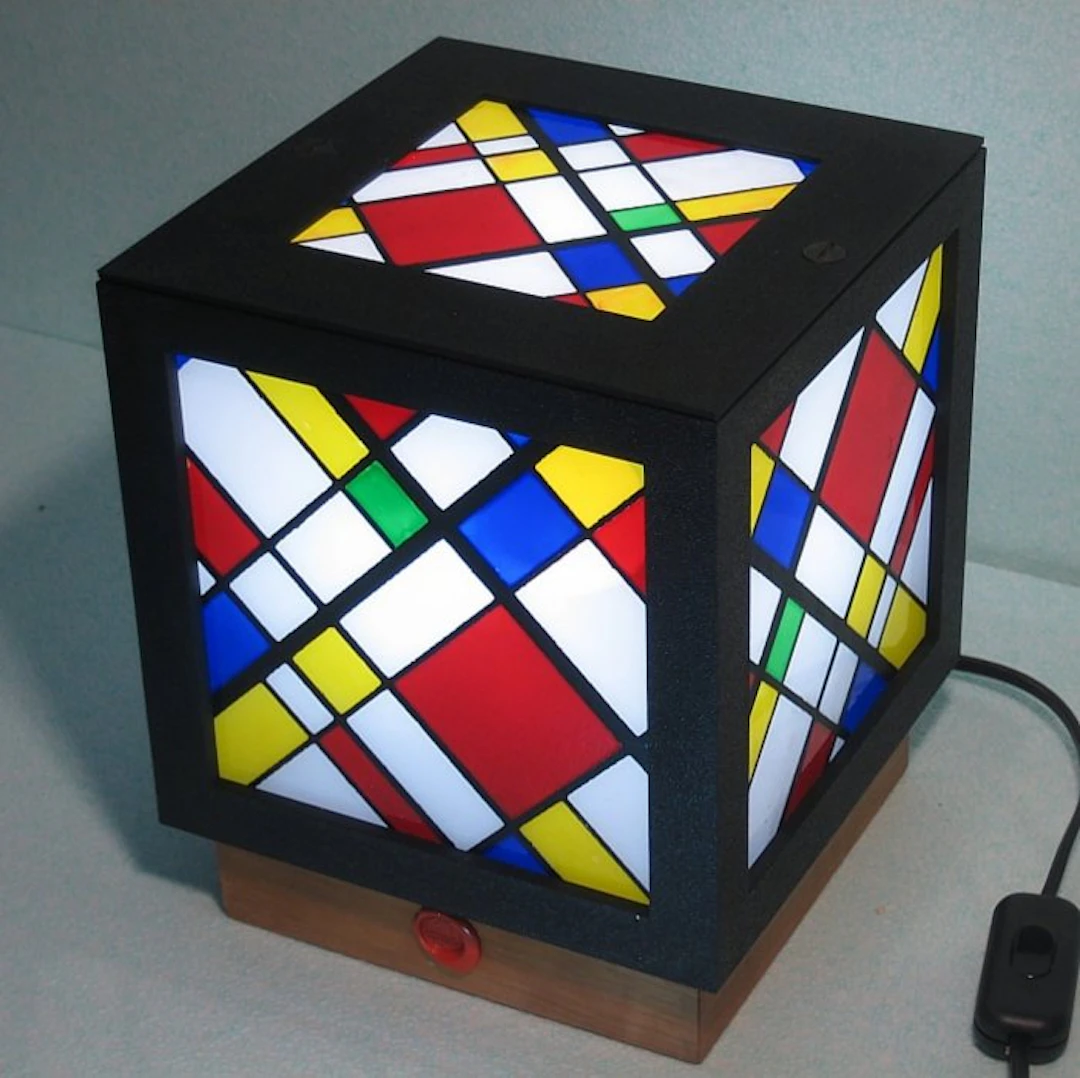 Sergio Milani - Table lamp - Cubic 2026-08 - Cherry wood
