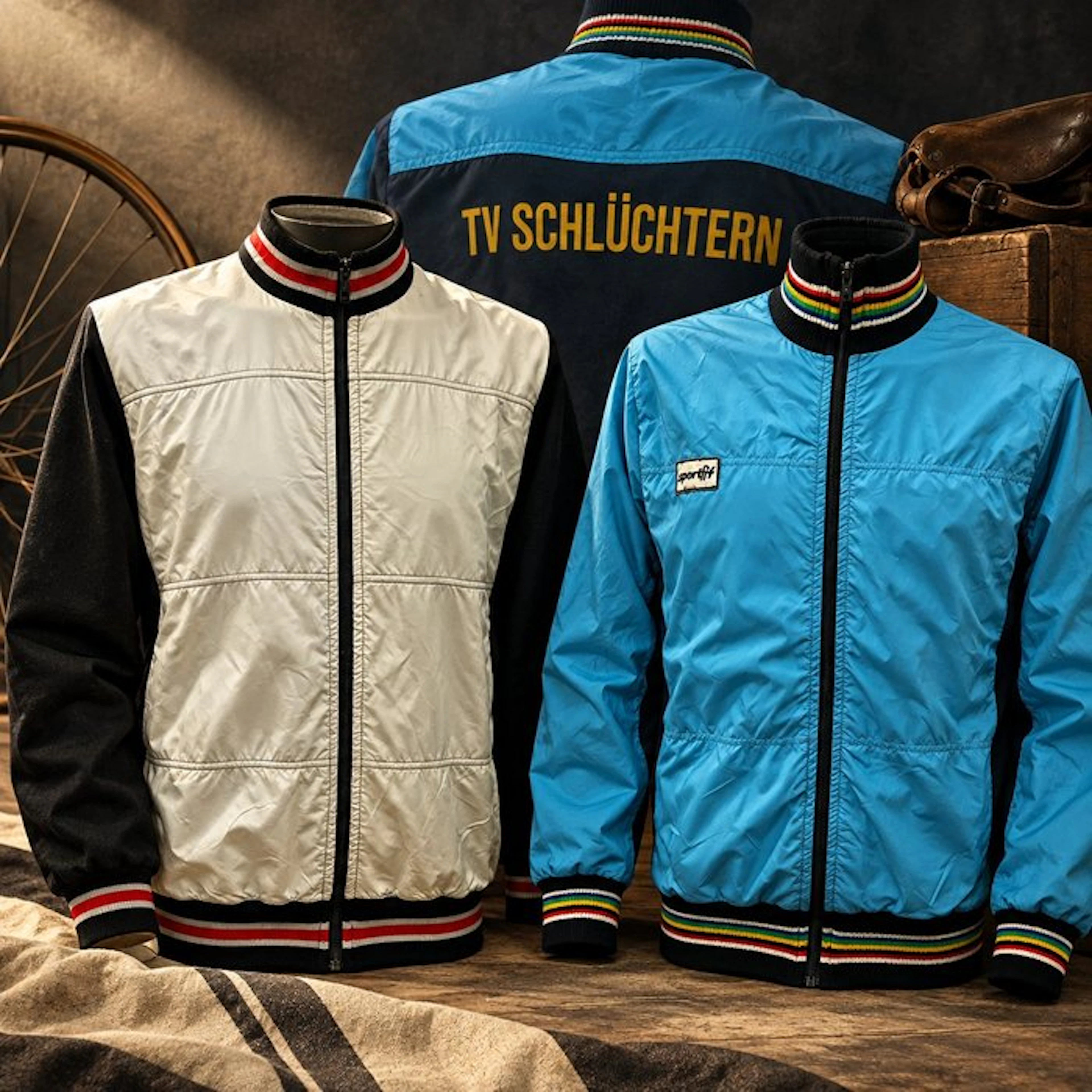 Due giacche vintage da ciclismo in un unico lotto –...