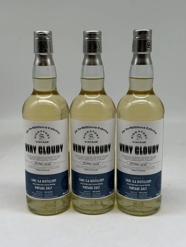 Caol Ila 2017 8 years old Very Cloudy - Signatory Vintage - 70cl - 3 bottles