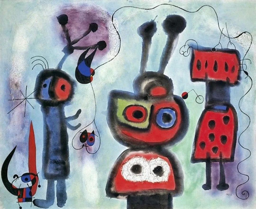 Joan Miró - “L' Oiseau au regard calme les ailes en flammes