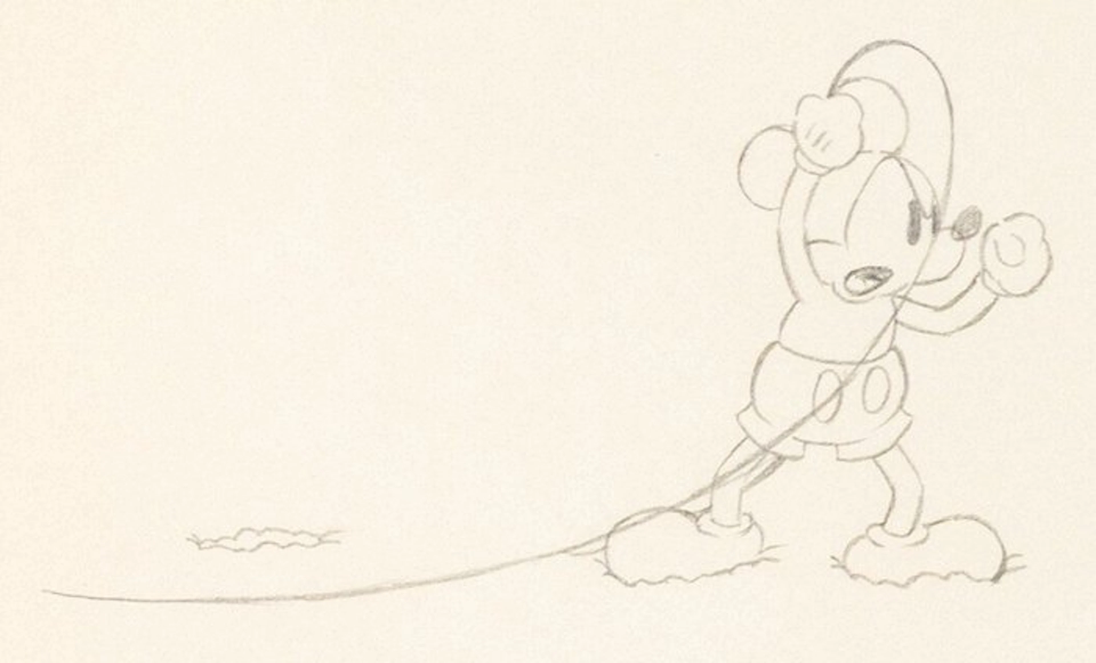 Walt Disney - The Klondike Kid (1932) - Mickey Mouse Production Drawing