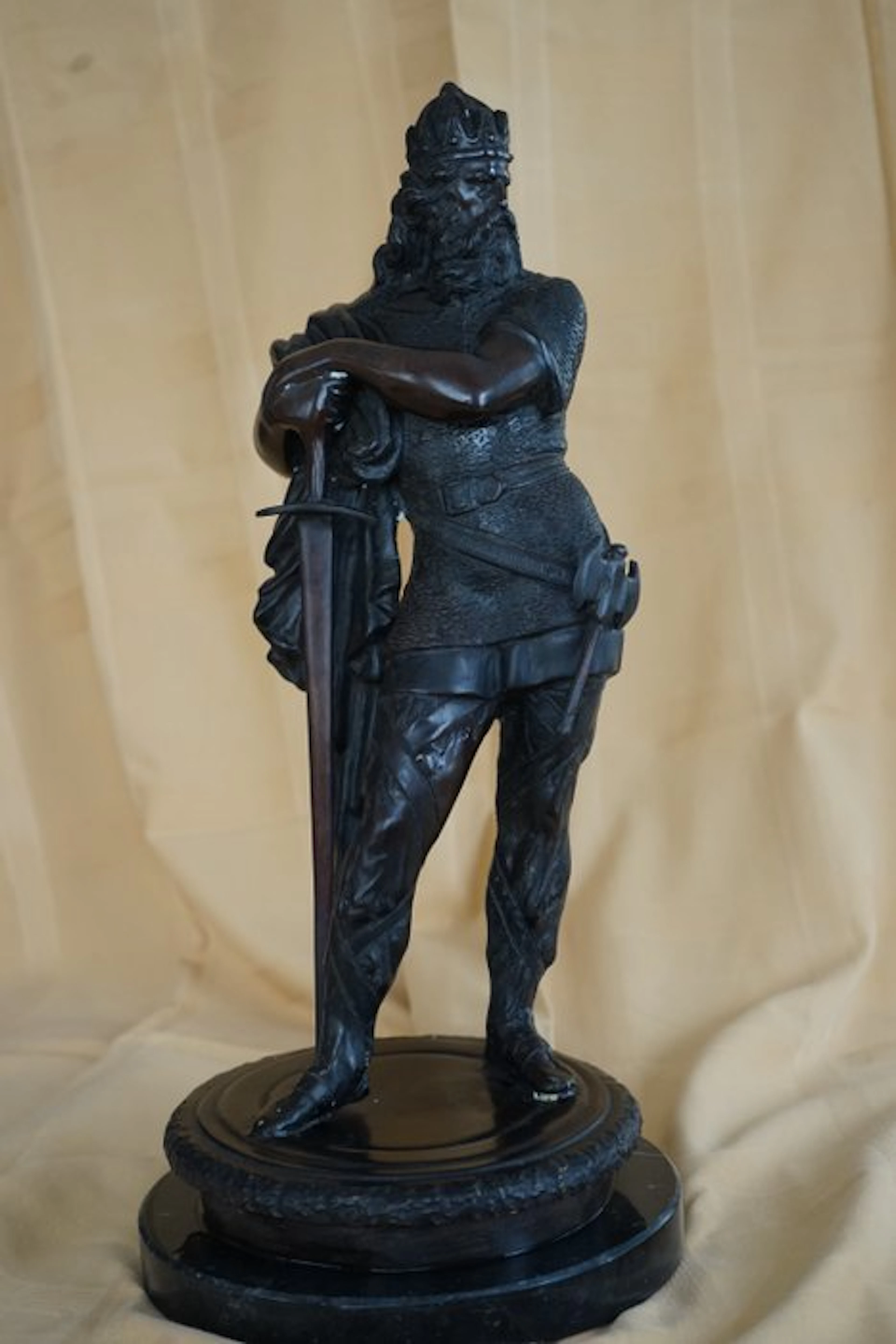 Statue, Guerriero notdico - 52 cm - Alloy