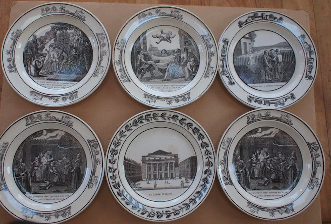 Montereau - Plate (6) - Creamware