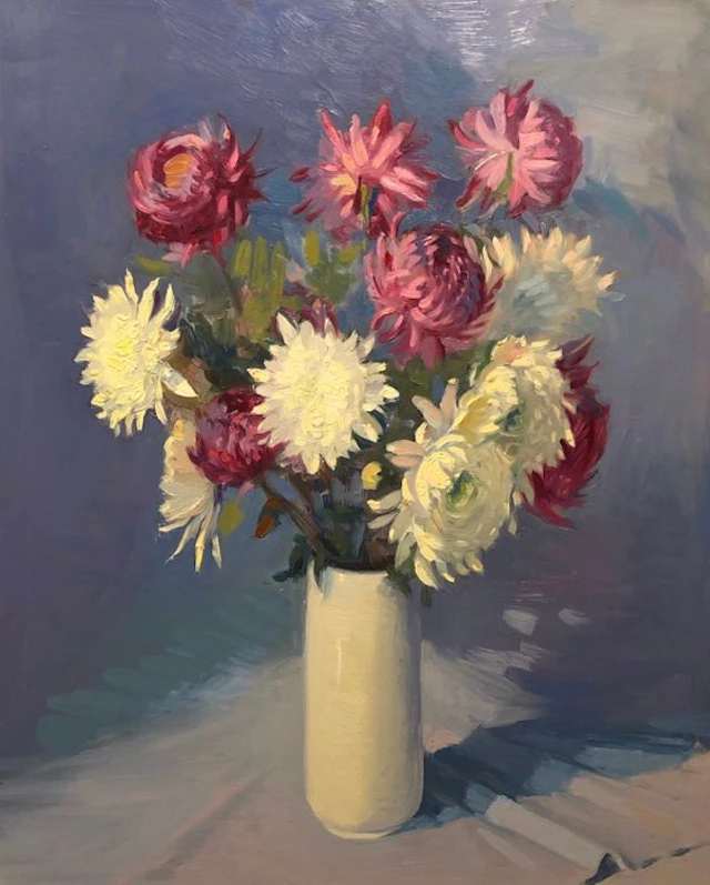 École Européene (XX) - Dahlias et Chrisanthèmes