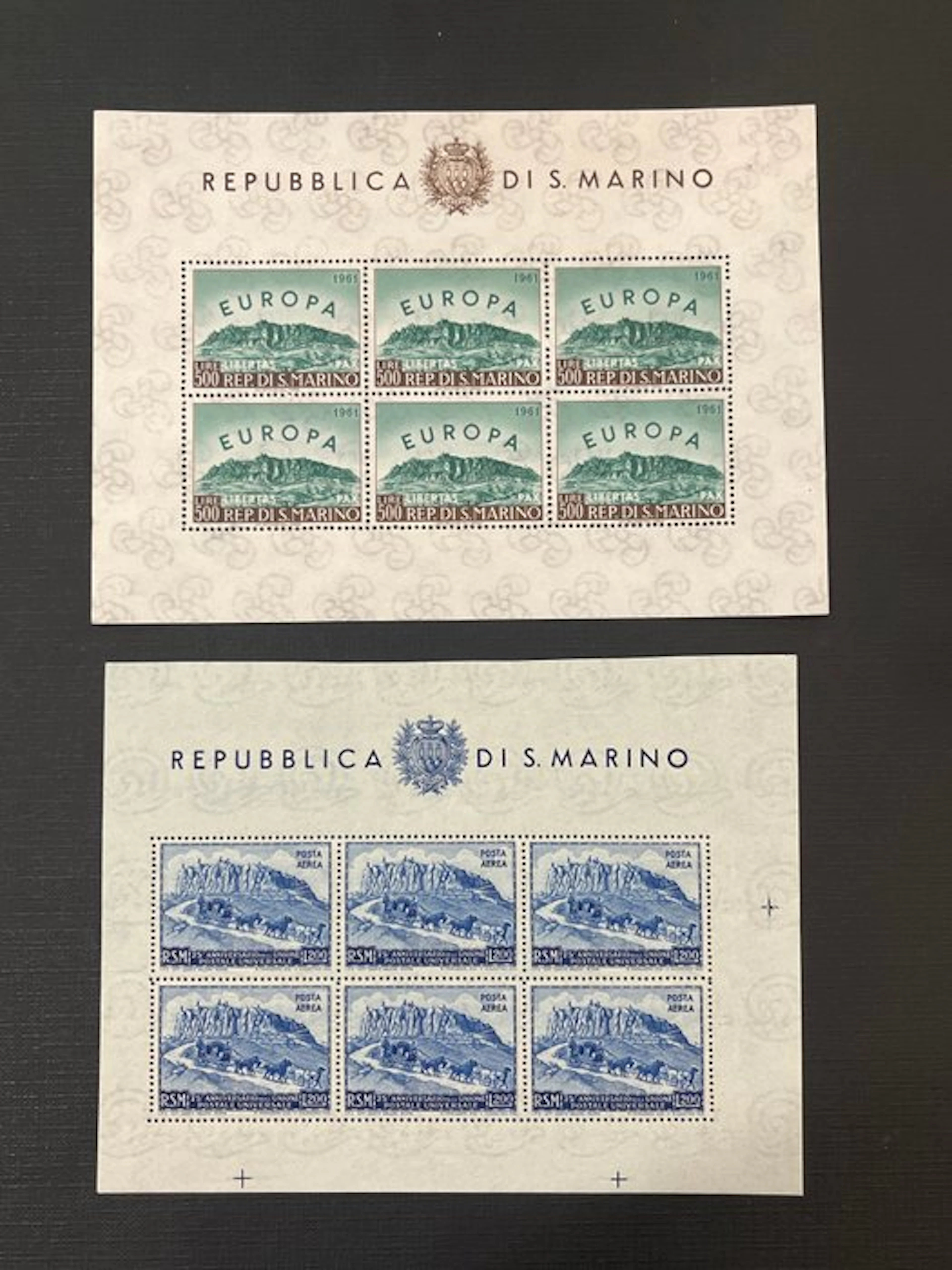 San Marino 1937/1961 - San Marino two new miniature...
