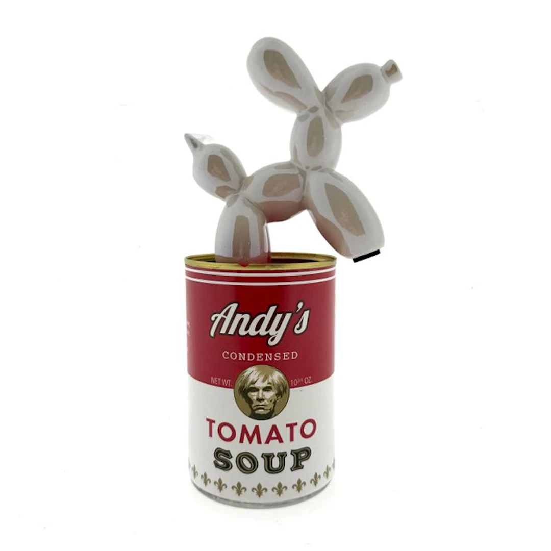 Koen Betjes (1992) - Balloon Dog (white) x Andy Warhol Campbell’s Soup